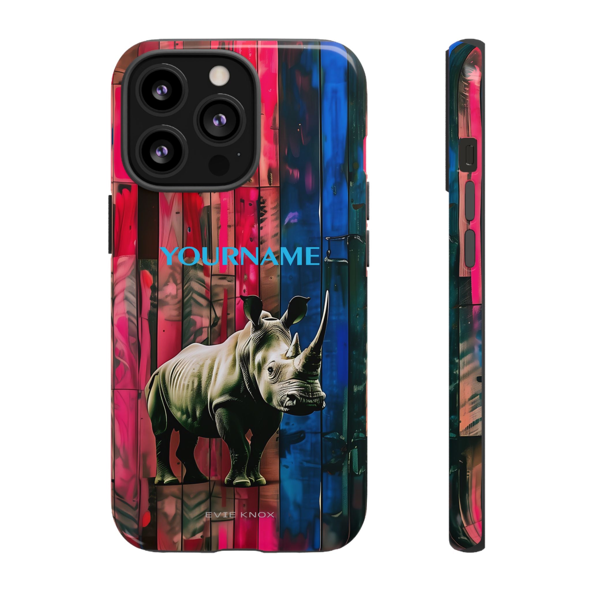 Rhinoceros Graphic Tough Phone Case — Personalized Protective Cover