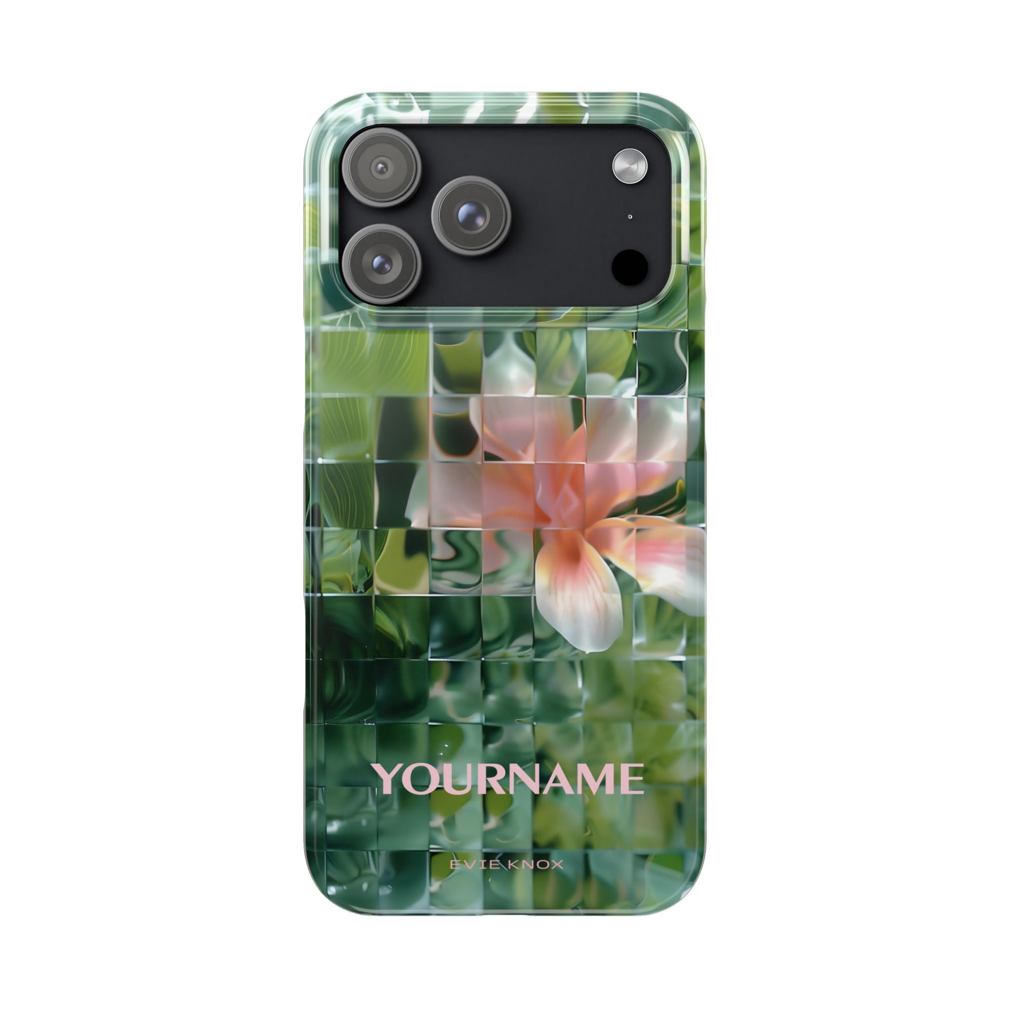 Tropical Mosaic Flower Slim iPhone Case - Personalizable Phone Case