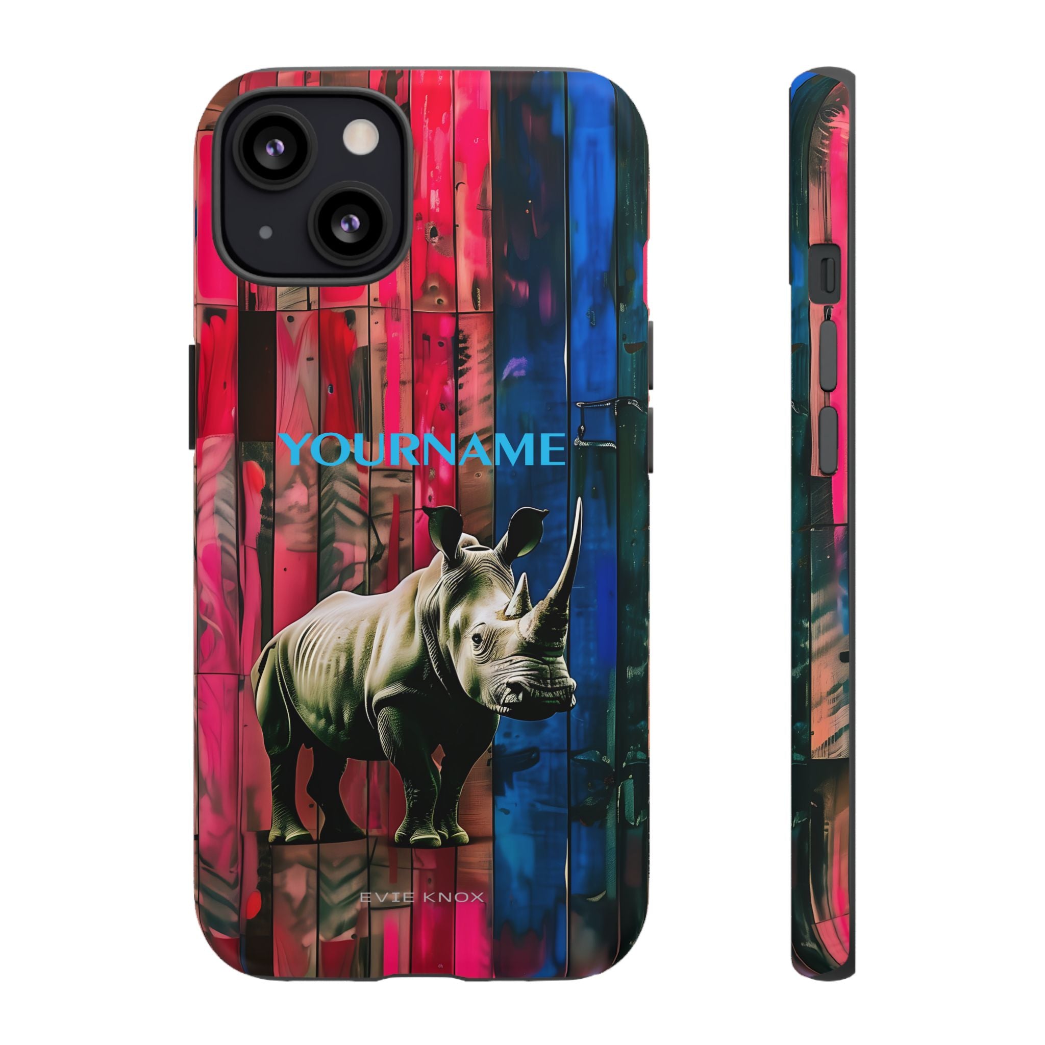 Rhinoceros Graphic Tough Phone Case — Personalized Protective Cover