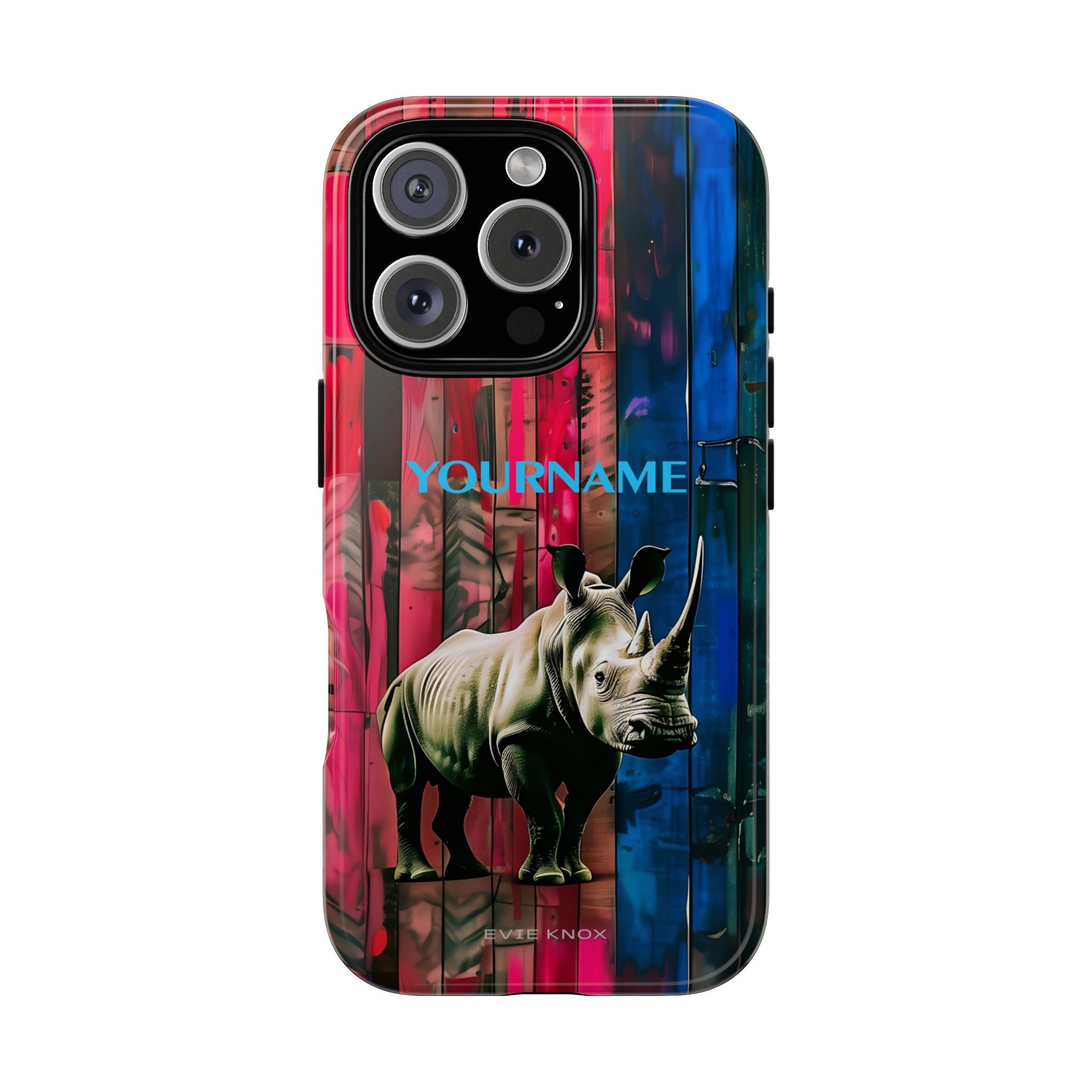 Rhinoceros Graphic Tough Phone Case — Personalized Protective Cover