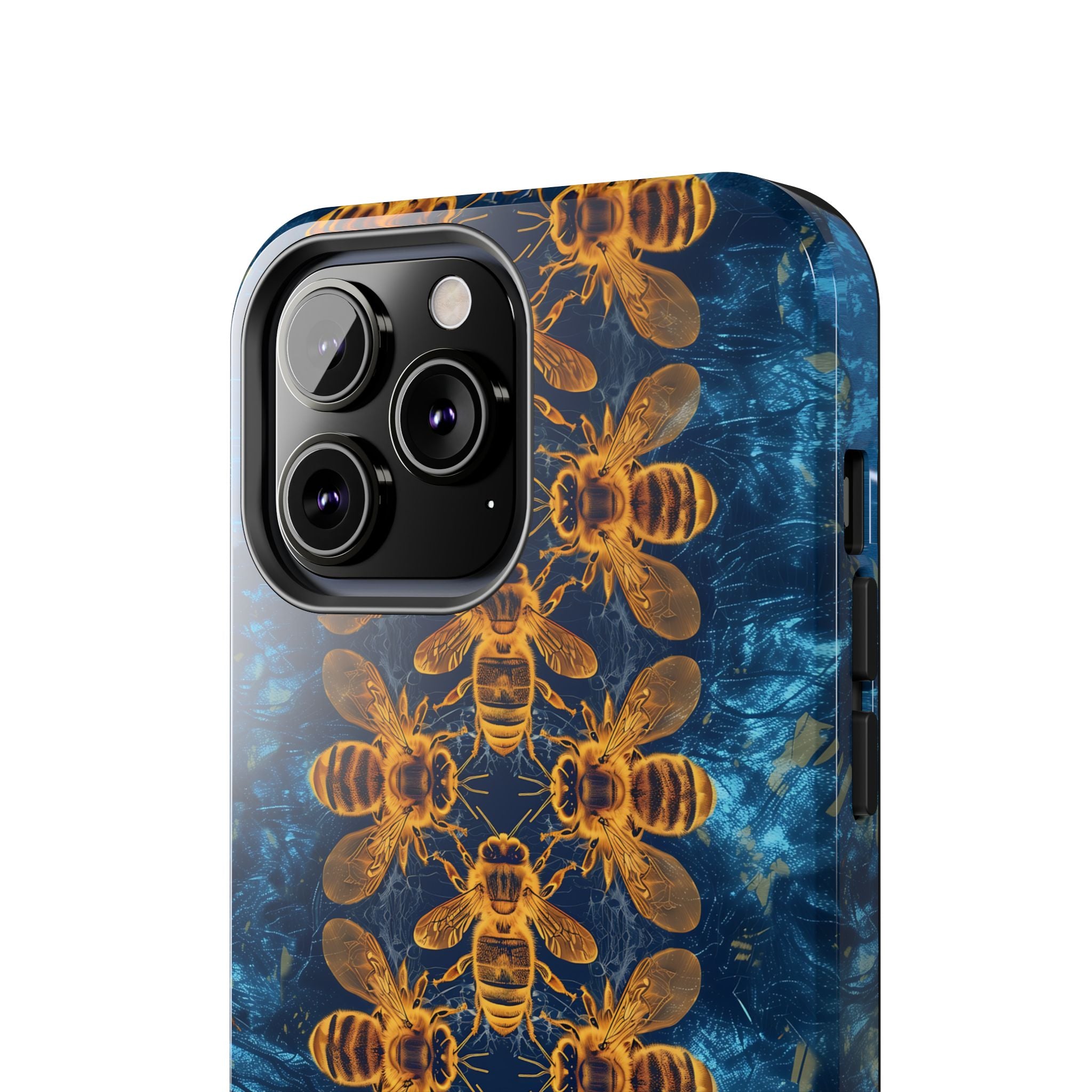 Bees On Blue iPhone Case