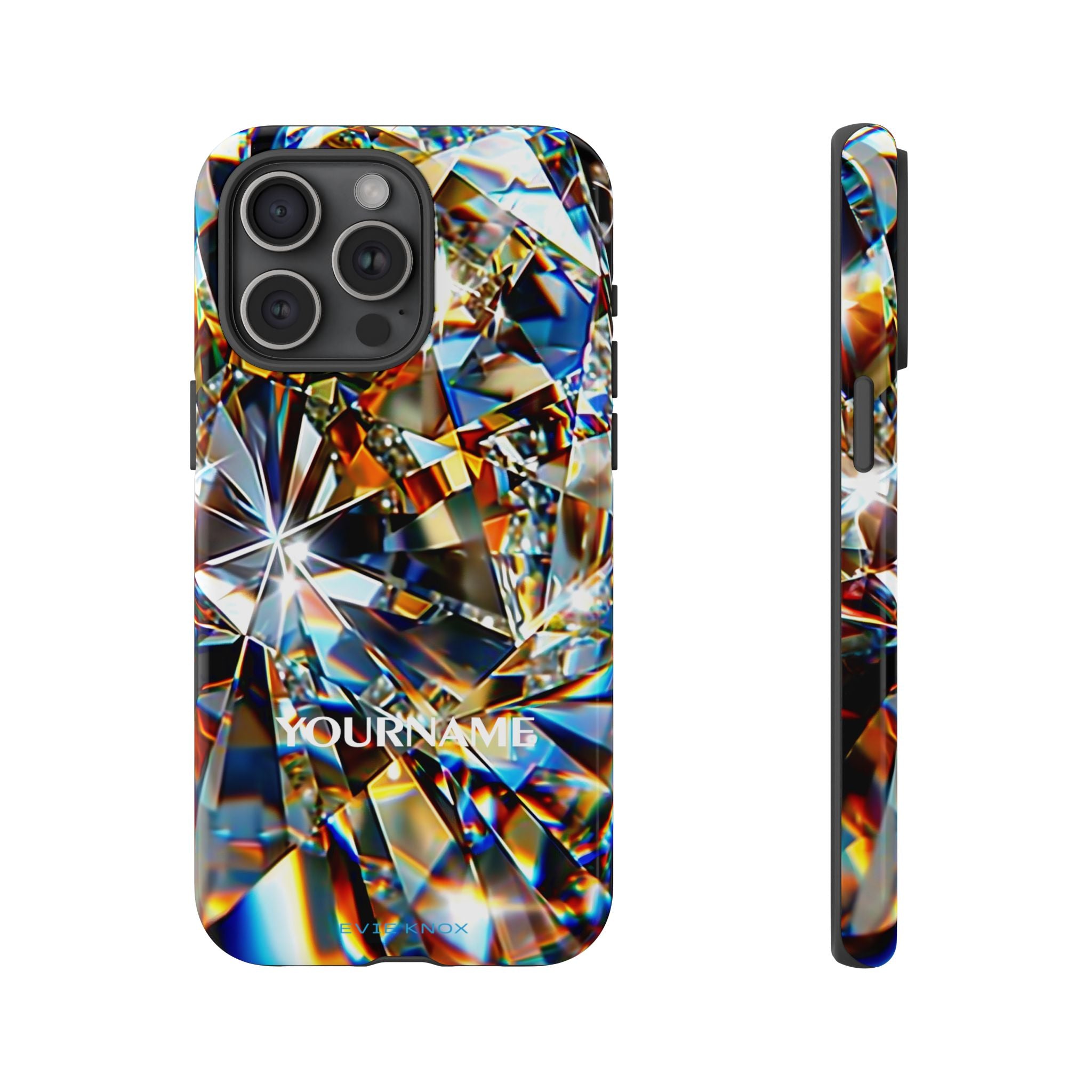 Diamond Facet Tough Case — Prismatic Crystal Print Phone Cover