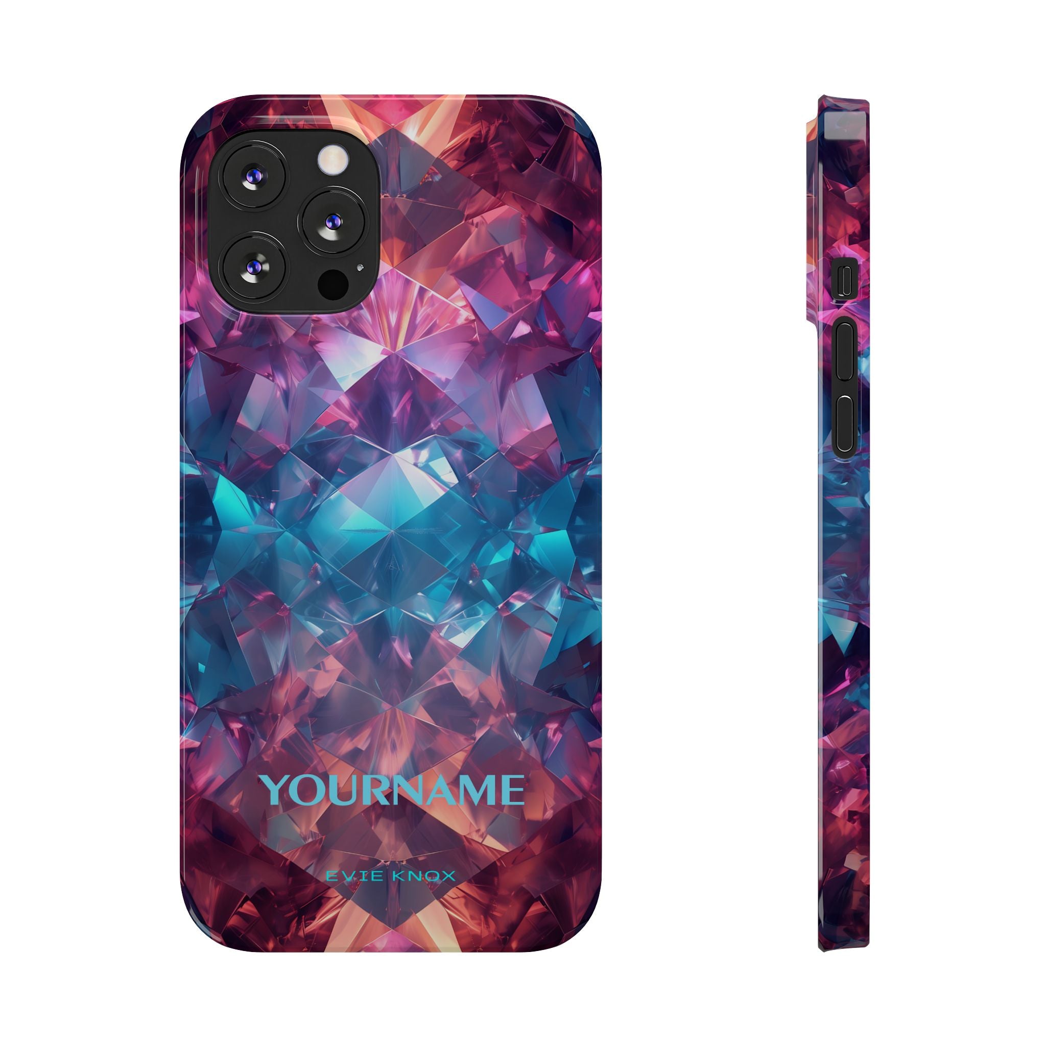 Supernova Gemstone Effect Slim iPhone Case - Customized Phone Case