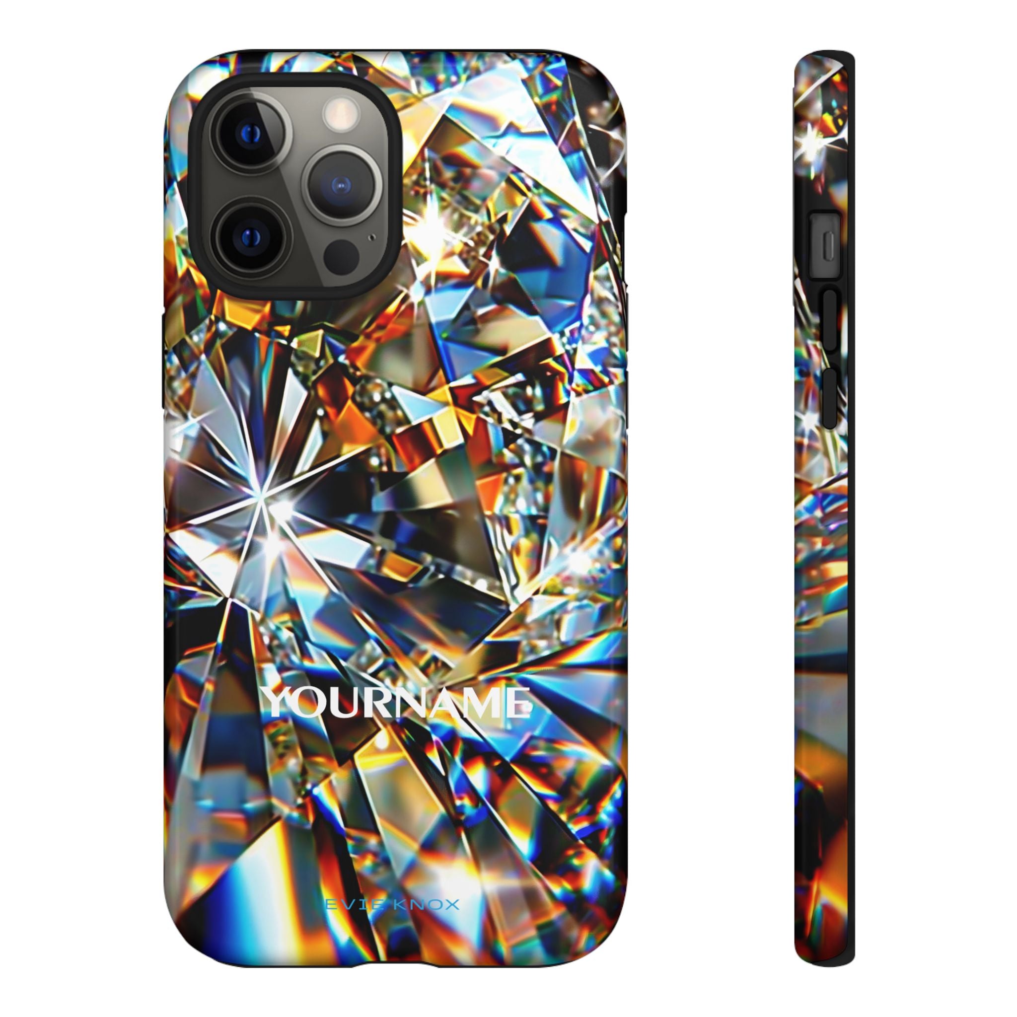 Diamond Facet Tough Case — Prismatic Crystal Print Phone Cover