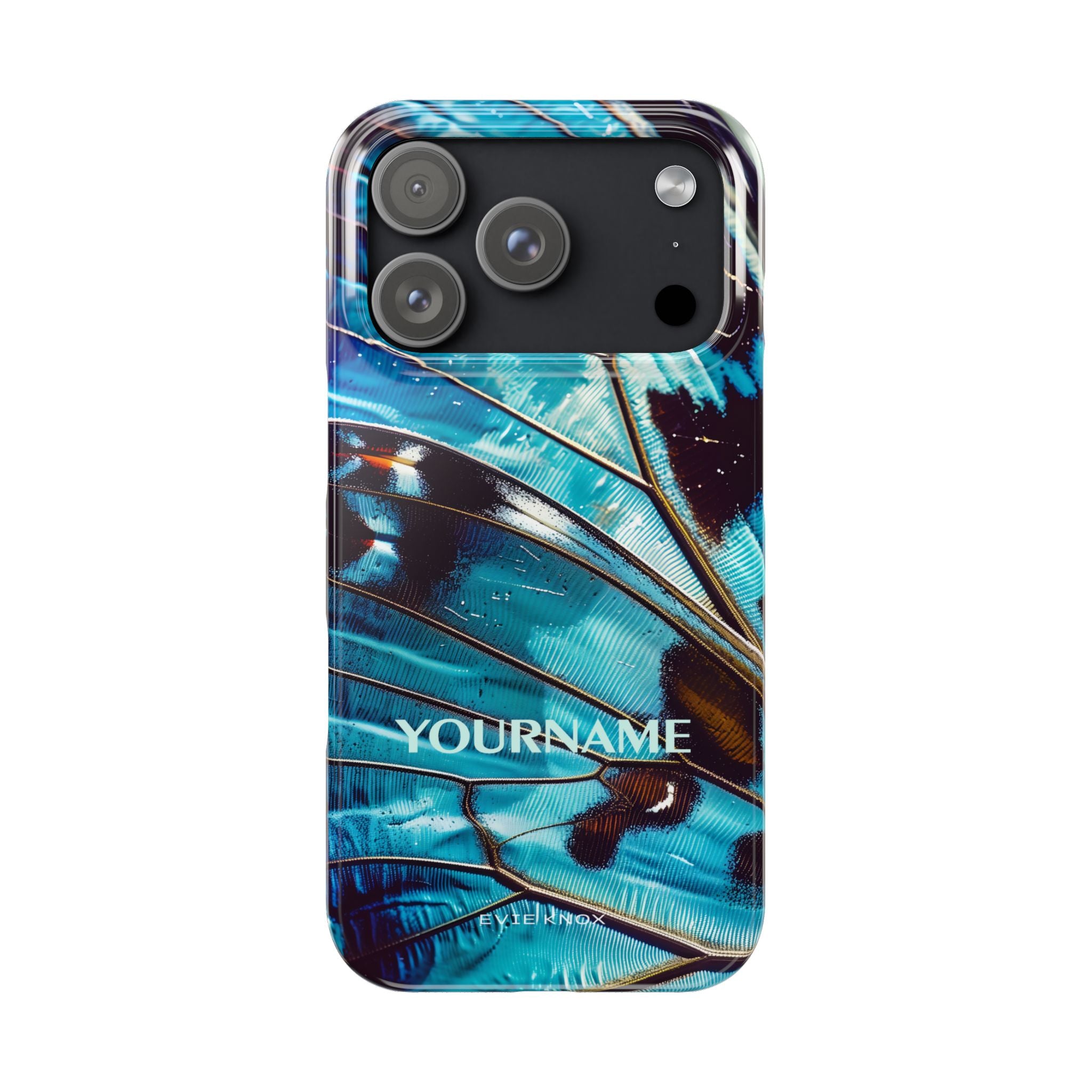 Blue Morpho Butterfly Wing Slim Phone Case