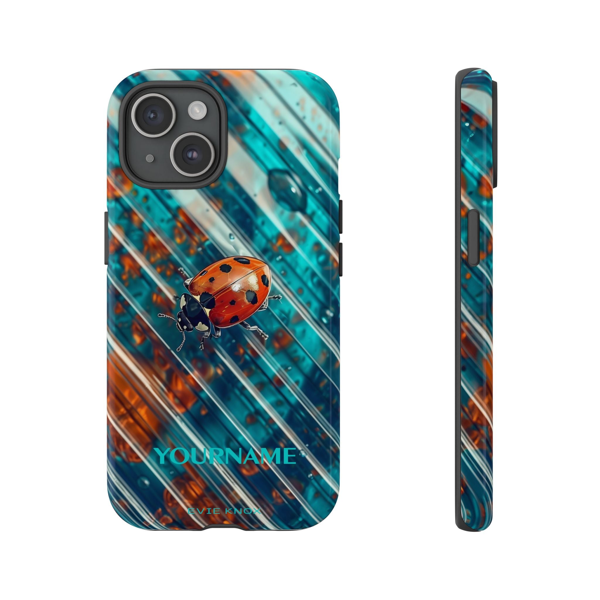 Little Lady Ladybug on Blue Protective Tough Case