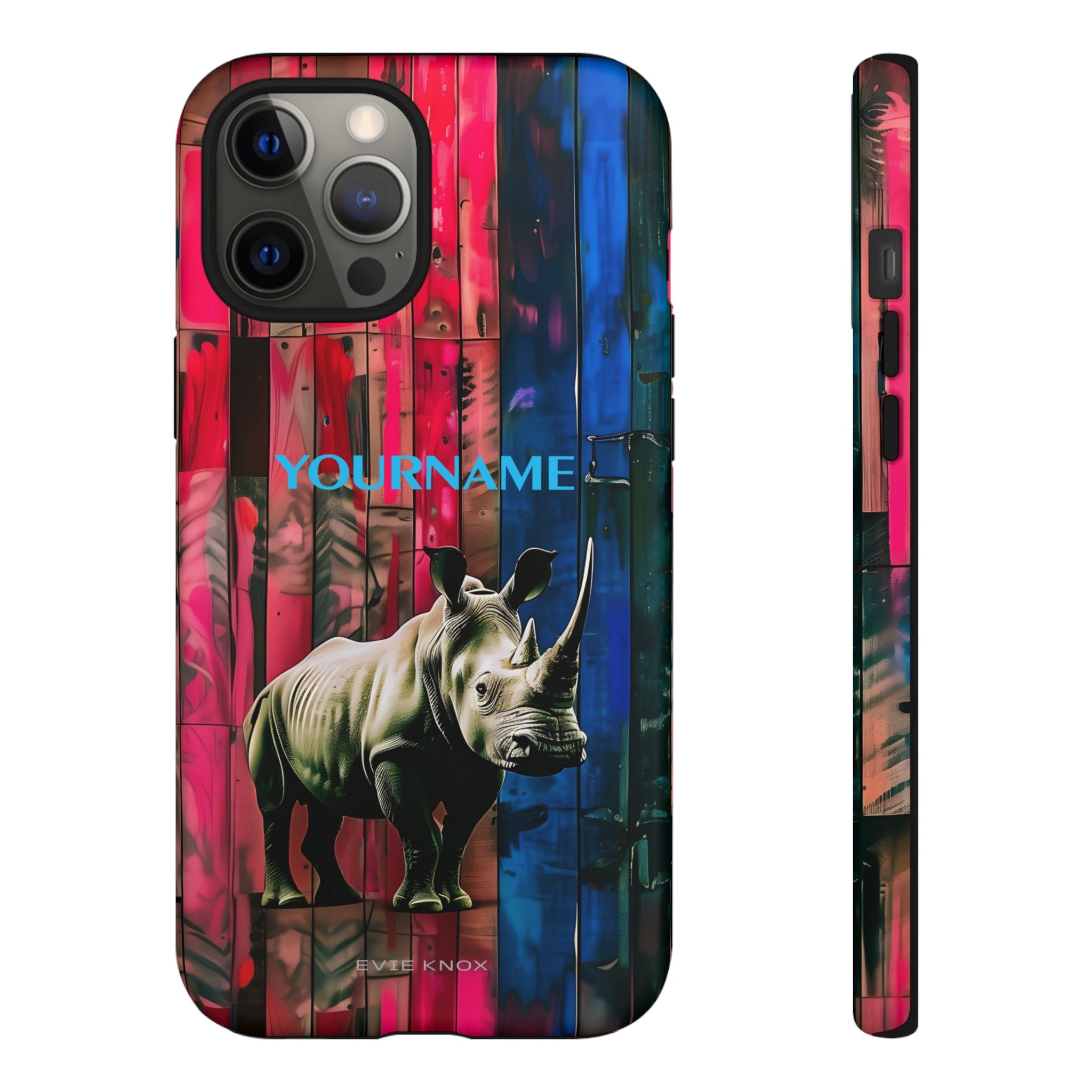 Rhinoceros Graphic Tough Phone Case — Personalized Protective Cover