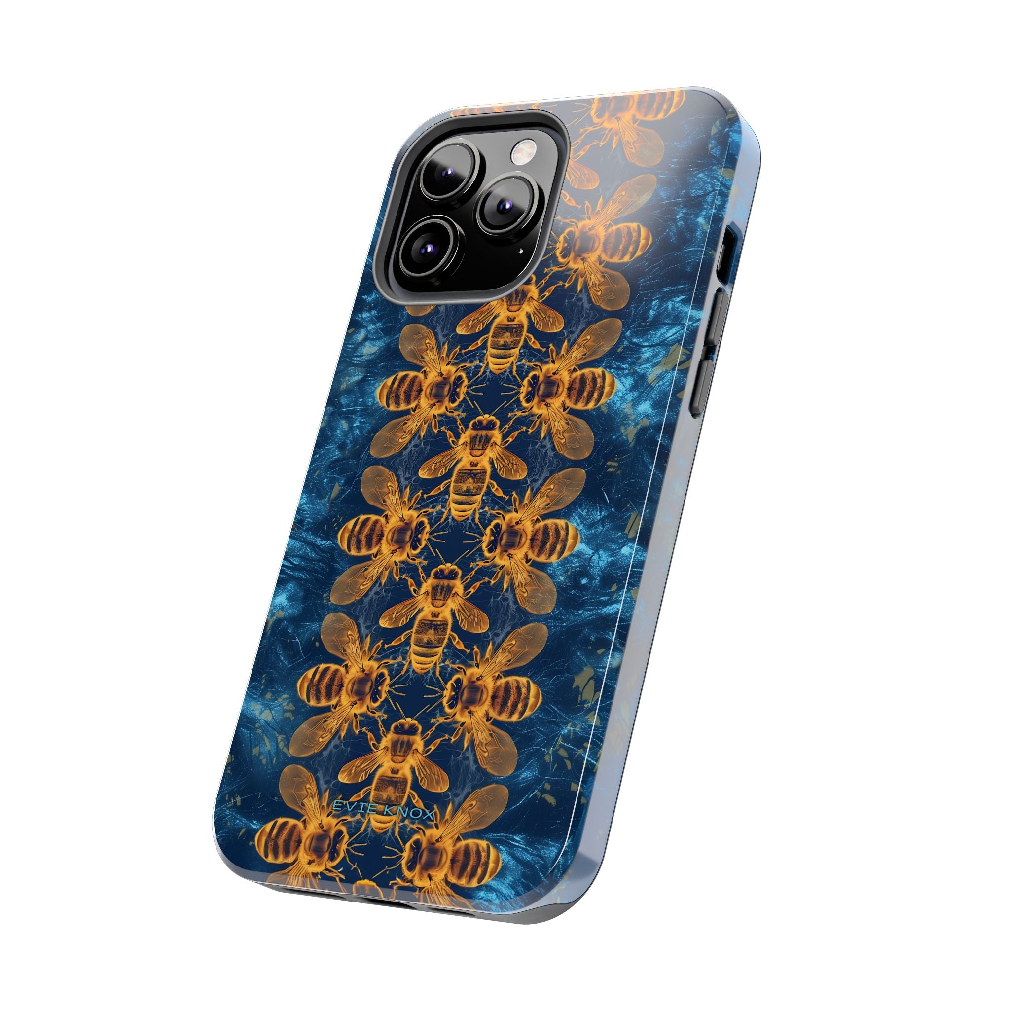 Bees On Blue iPhone Case