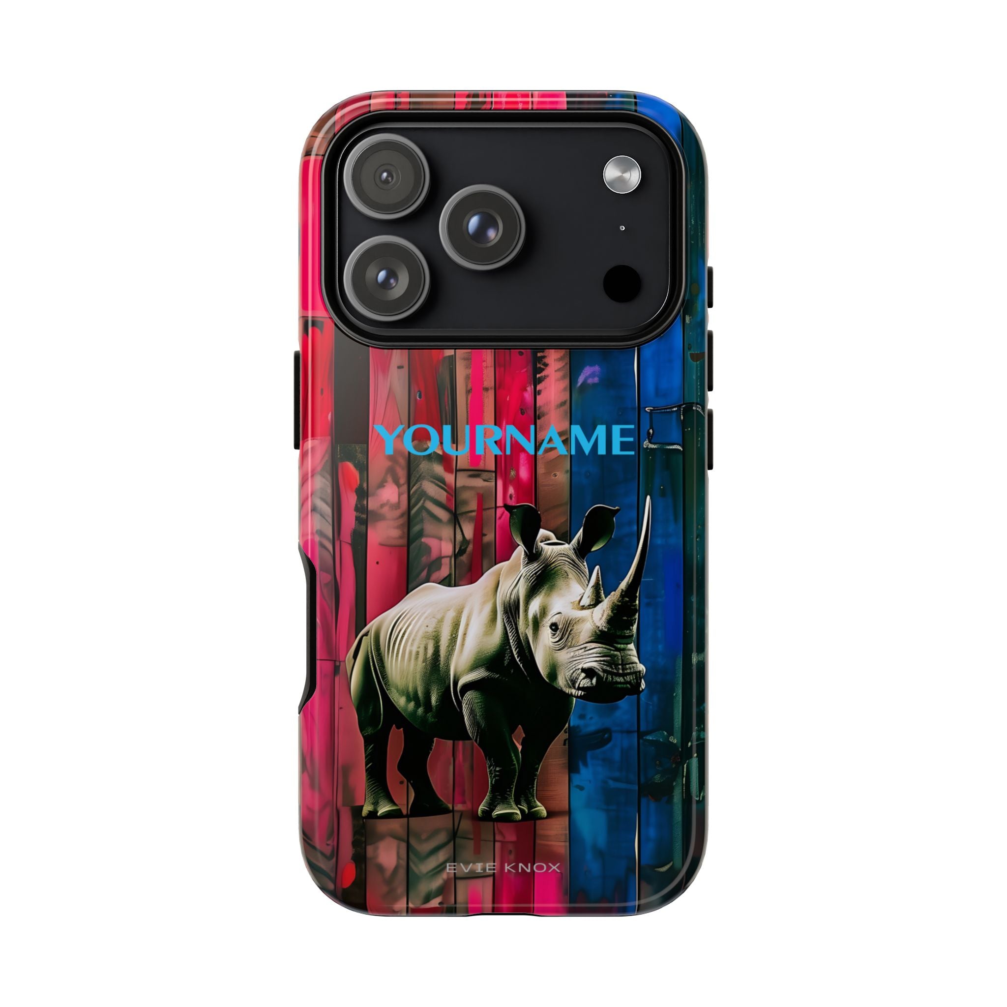 Rhinoceros Graphic Tough Phone Case — Personalized Protective Cover
