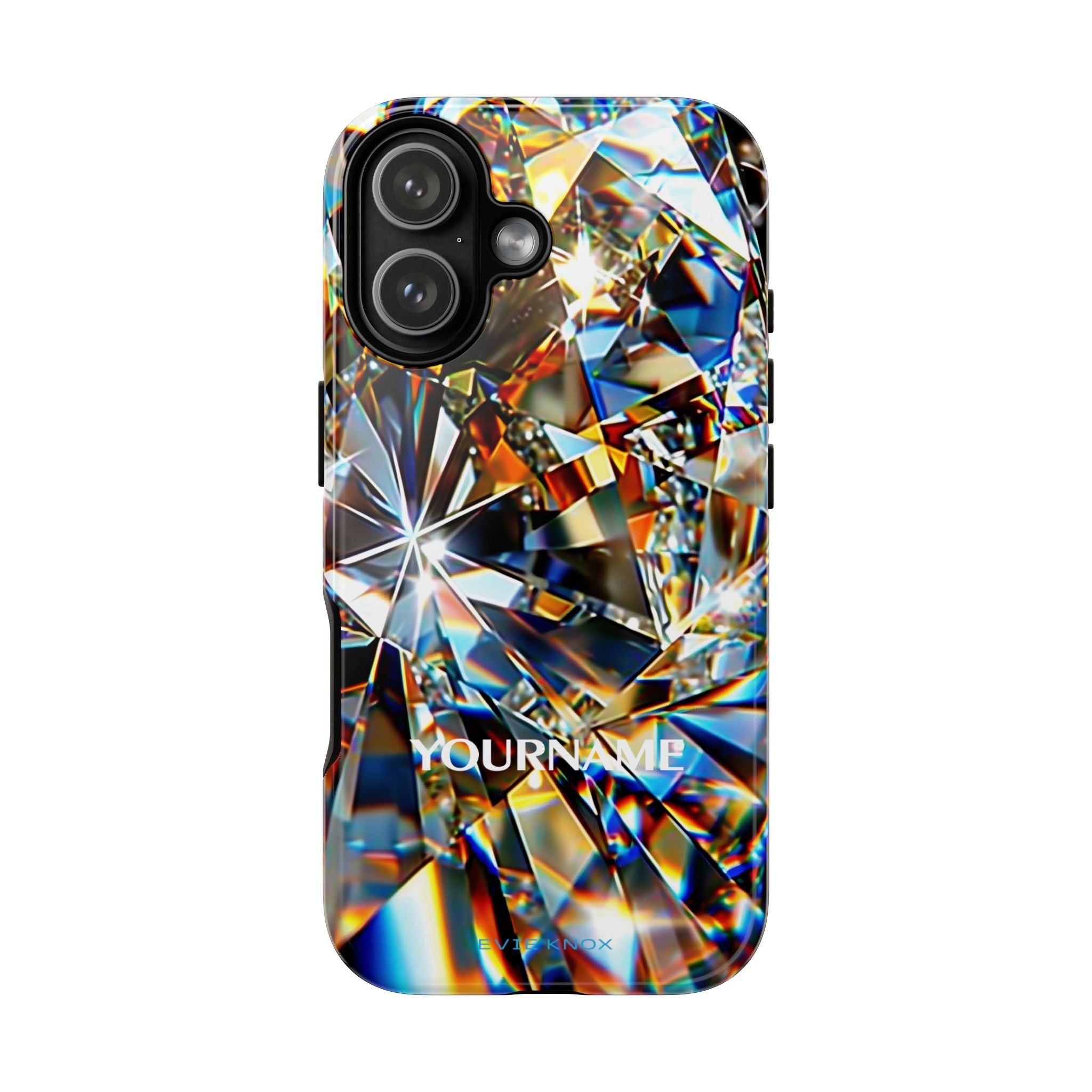 Diamond Facet Tough Case — Prismatic Crystal Print Phone Cover