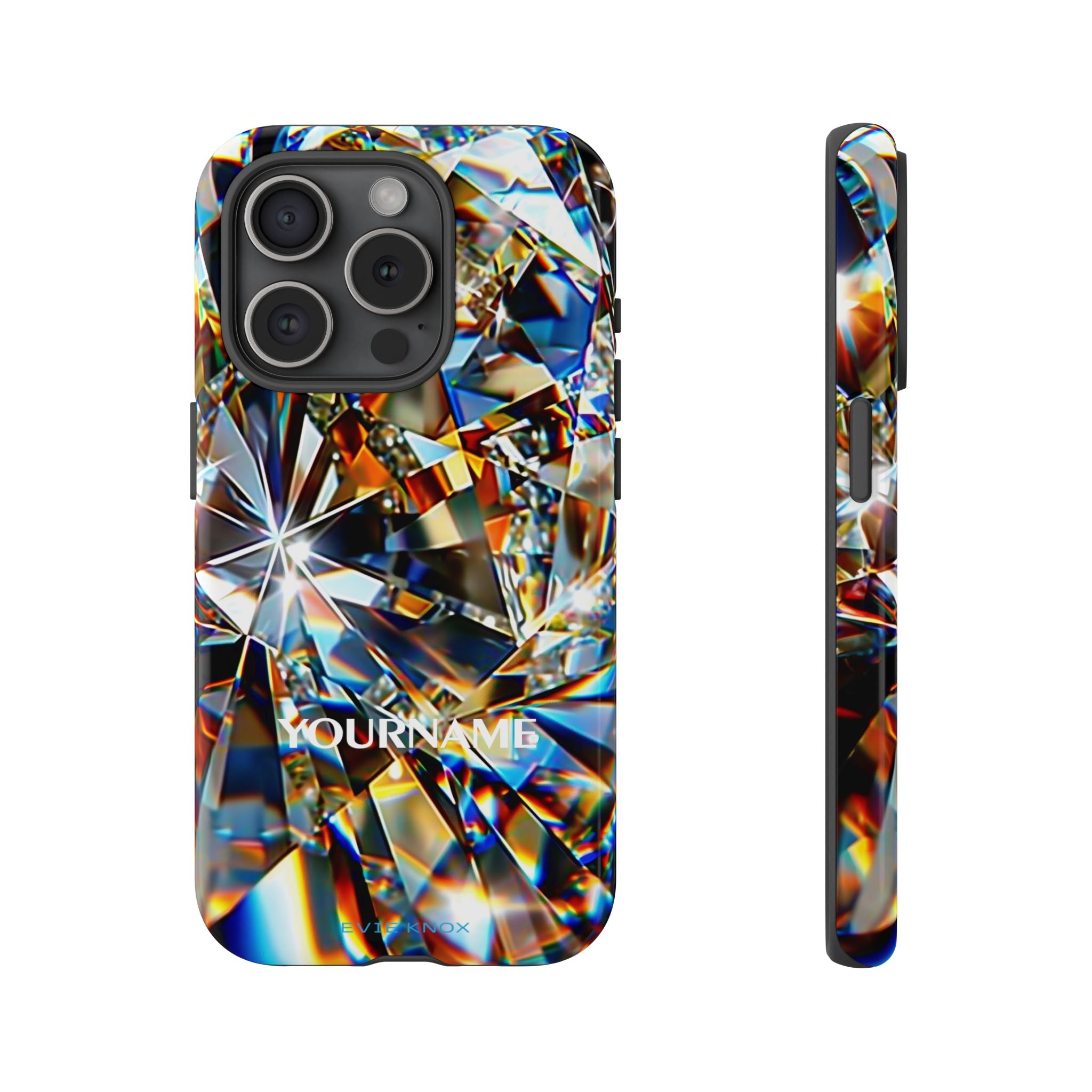 Diamond Facet Tough Case — Prismatic Crystal Print Phone Cover