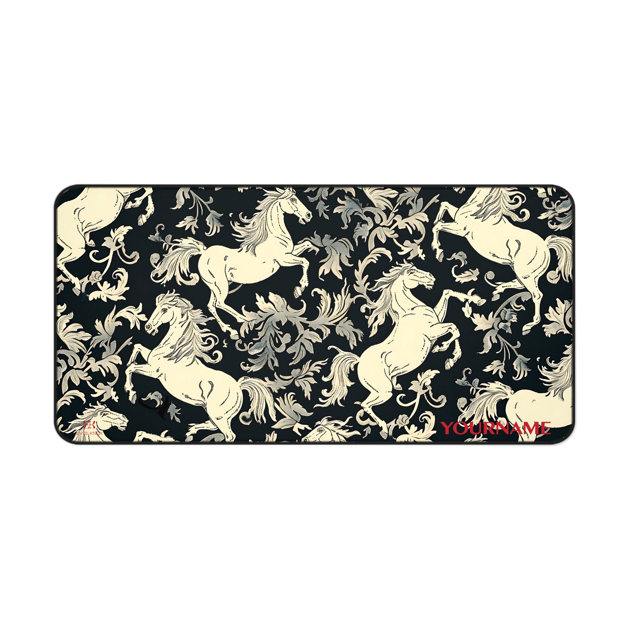 Equestrian Baroque Horse Desk Mat — French Classical Mouse Pad