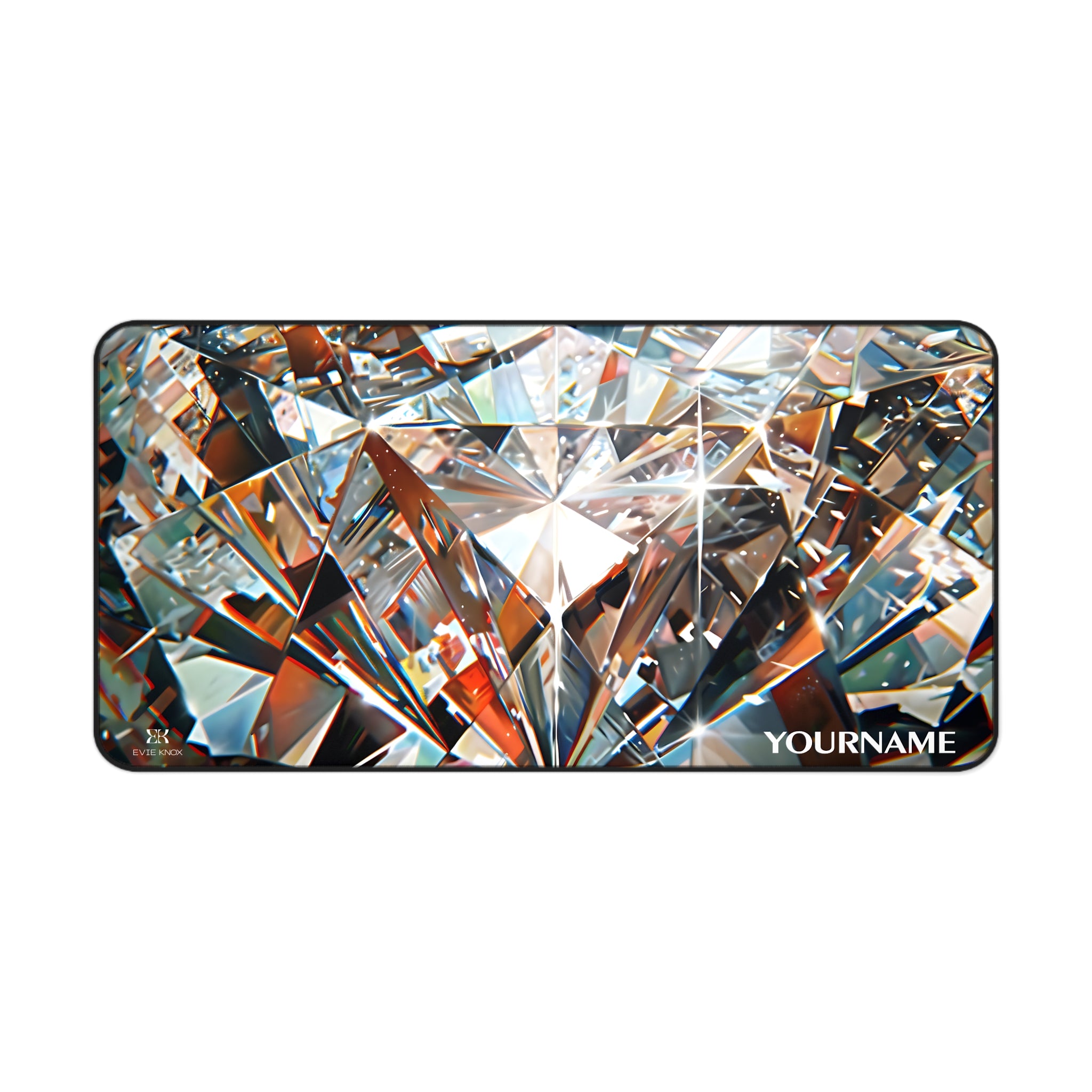 Simply Brilliant - Abstract Diamond Reflections Desk Mat
