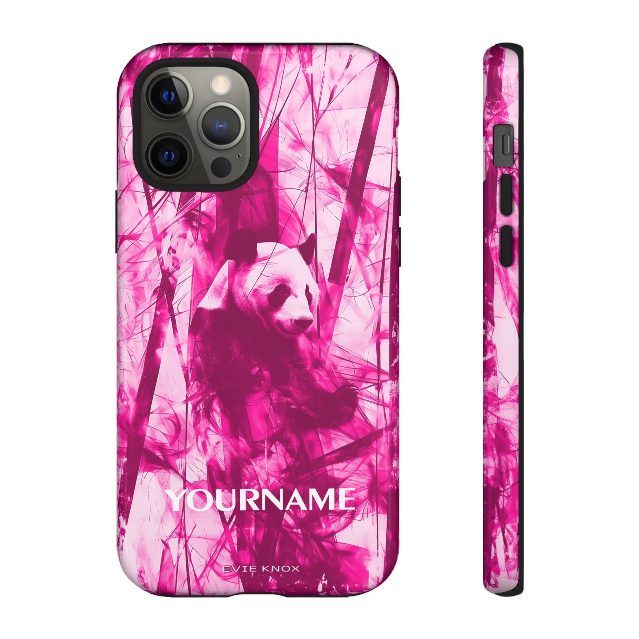 Berry Panda on Bamboo iPhone Case — Abstract Protective Tough Case