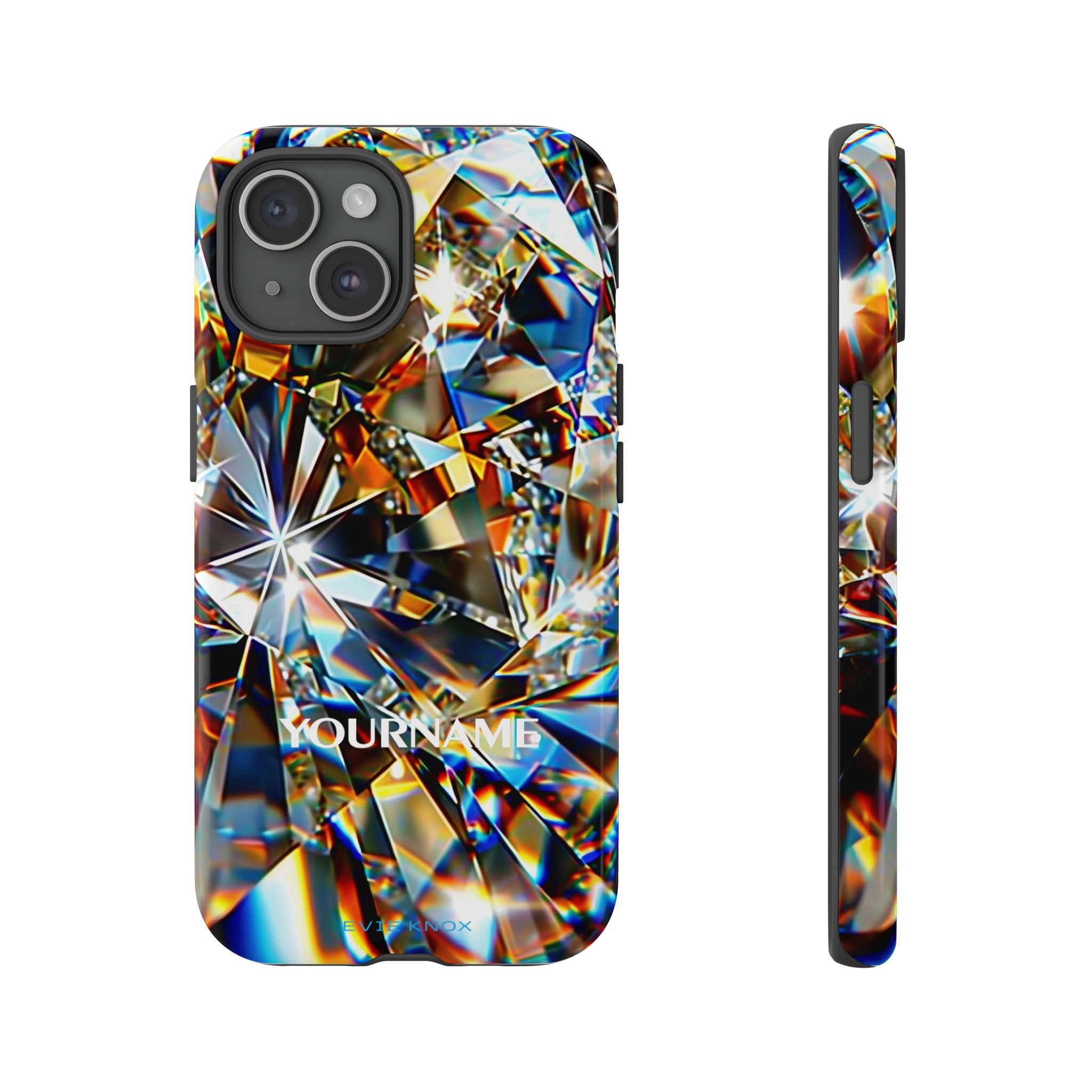 Diamond Facet Tough Case — Prismatic Crystal Print Phone Cover