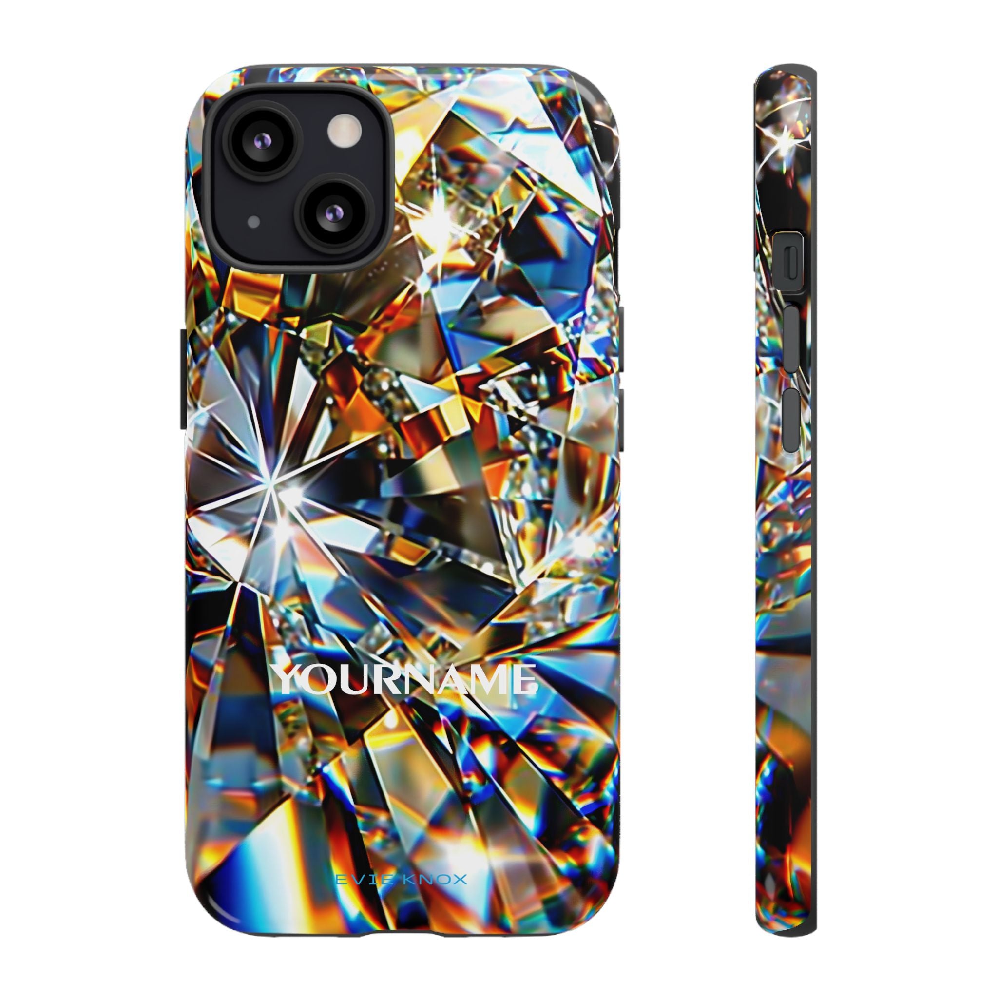 Diamond Facet Tough Case — Prismatic Crystal Print Phone Cover