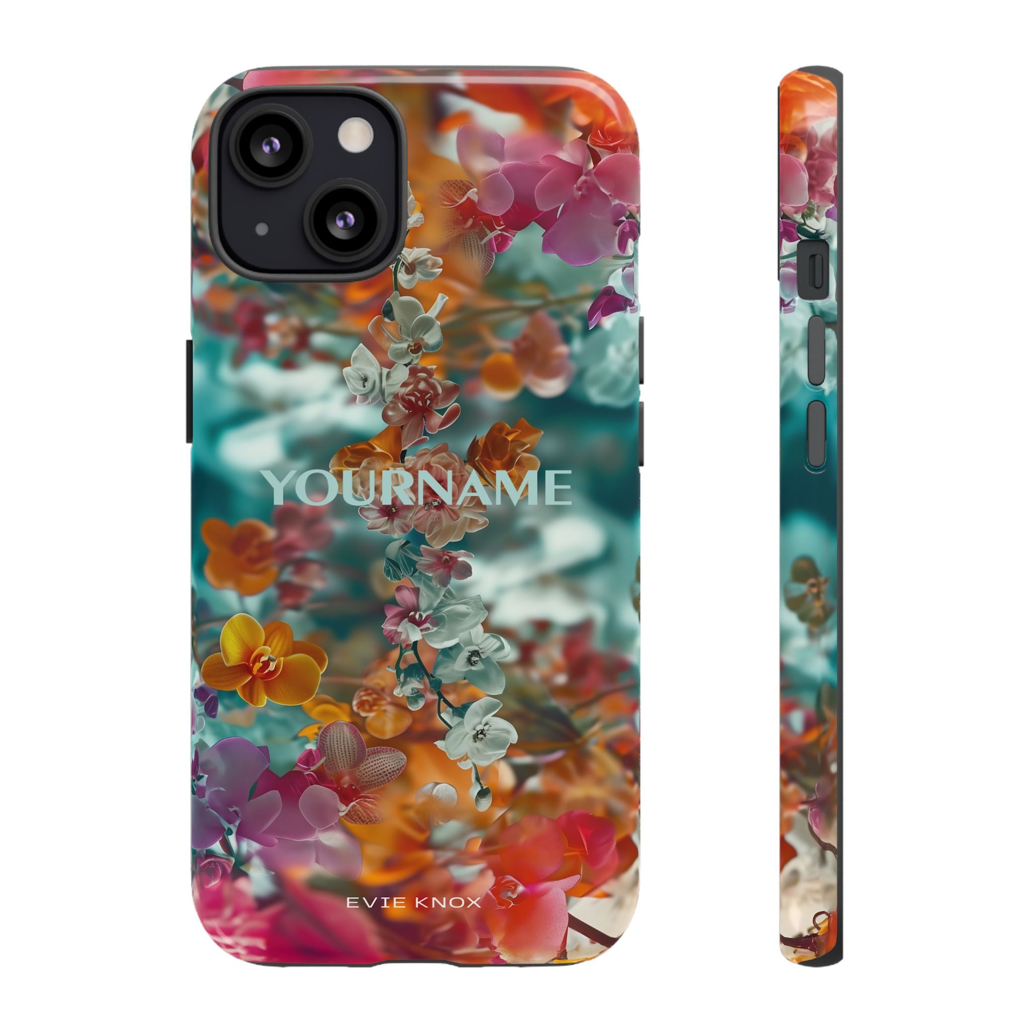 Floral Cascade Tough iPhone Case — Vibrant Tropical Blossom Design