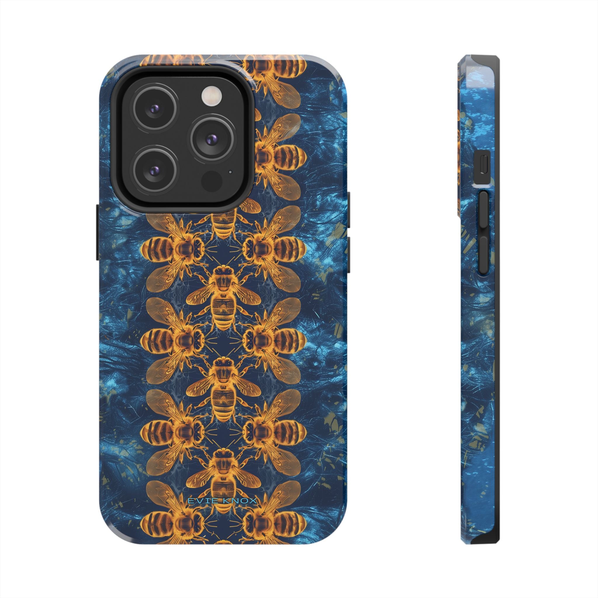 Bees On Blue iPhone Case