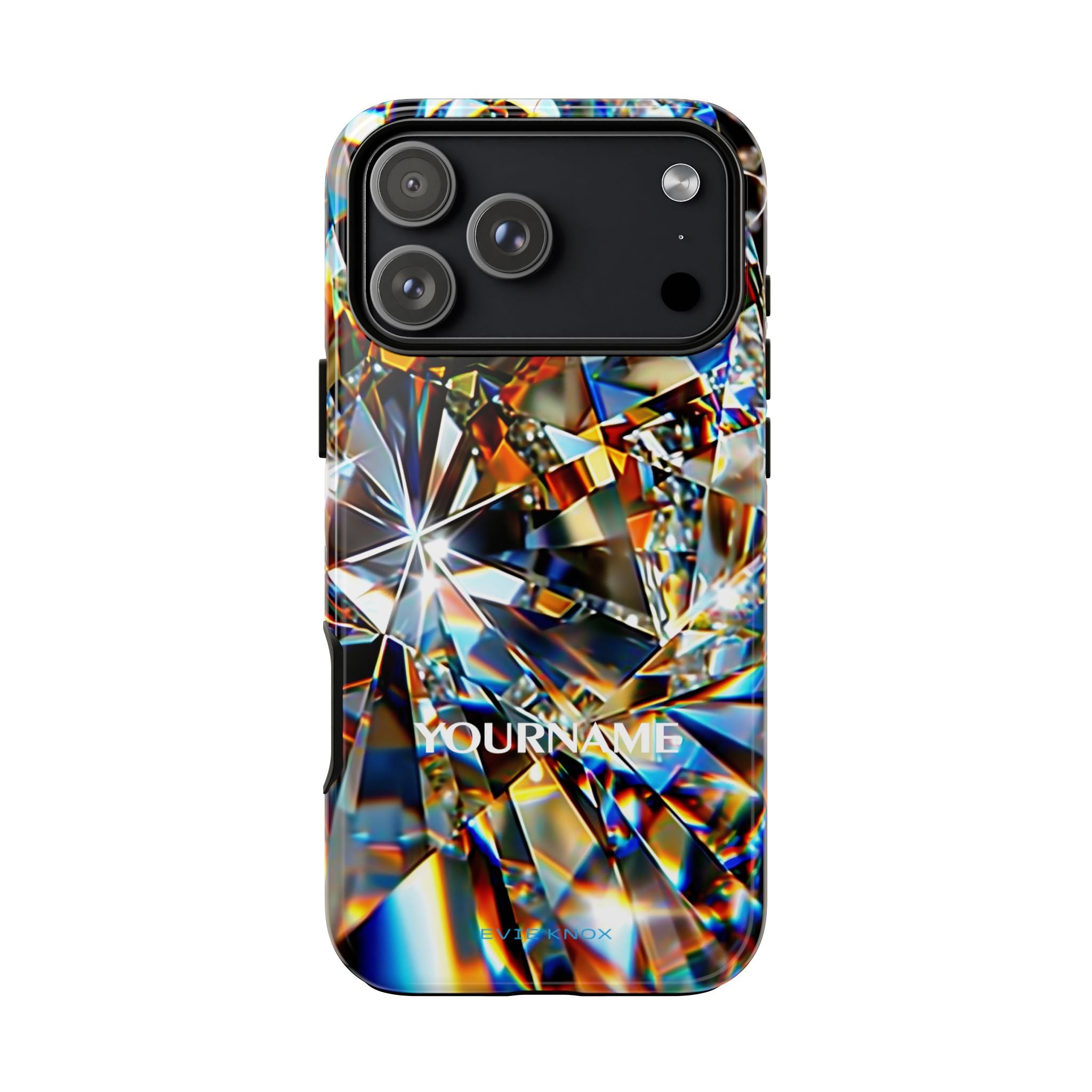 Diamond Facet Tough Case — Prismatic Crystal Print Phone Cover