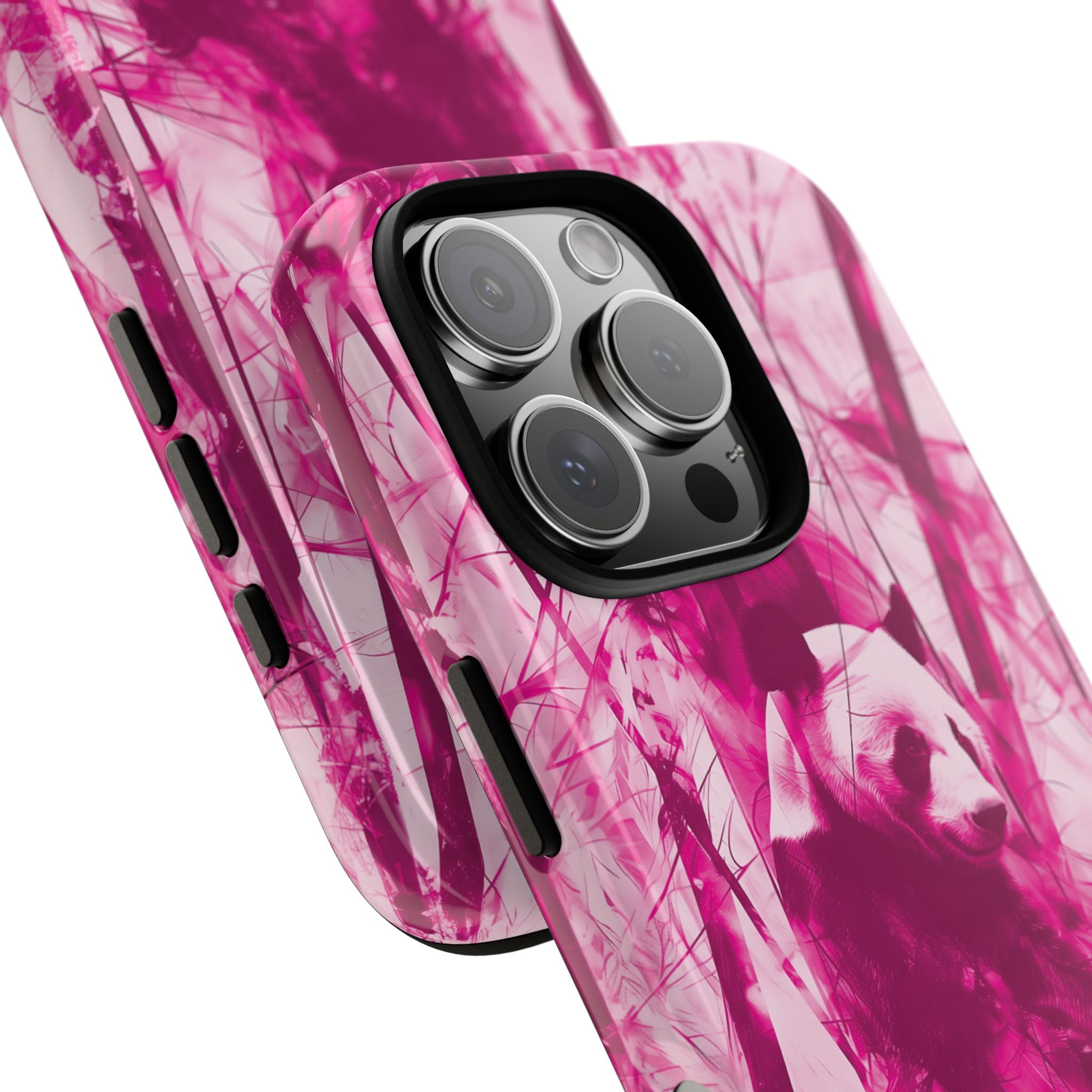 Berry Panda on Bamboo iPhone Case — Abstract Protective Tough Case