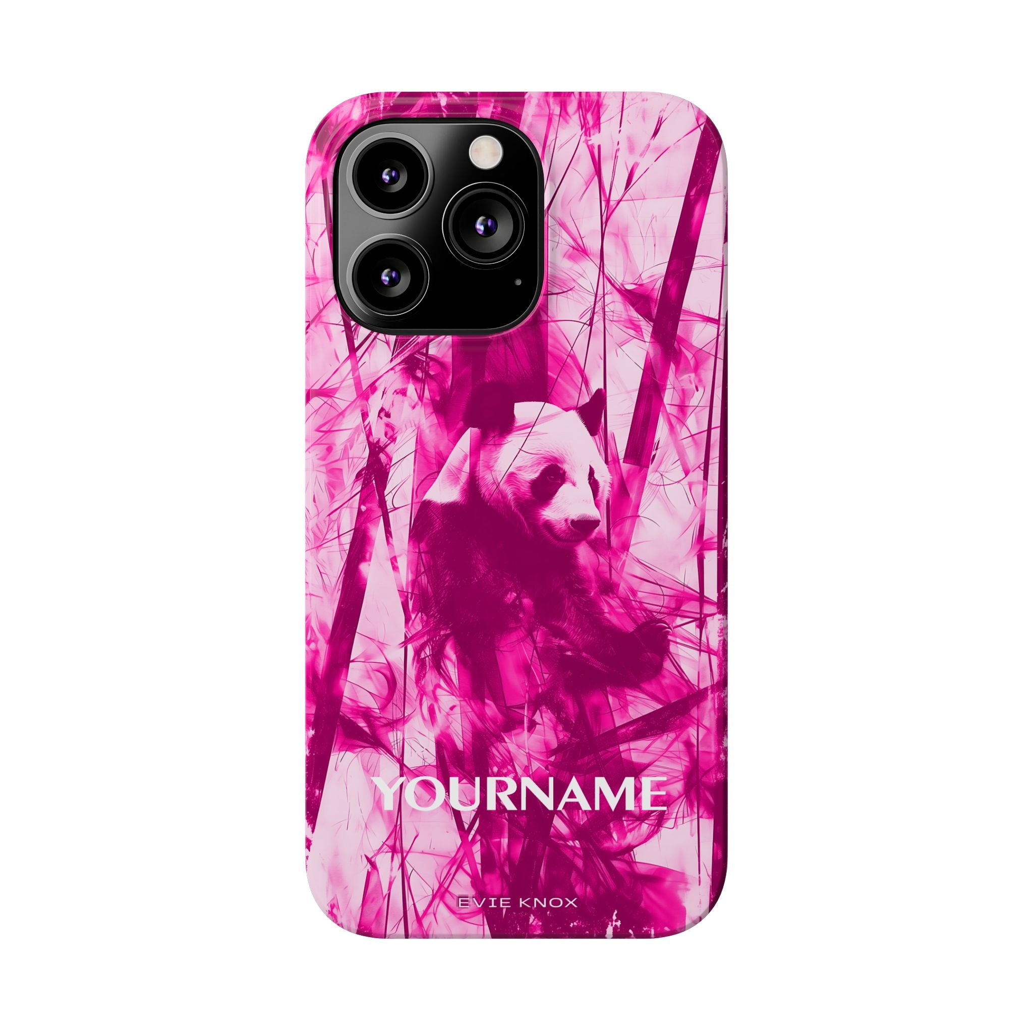 Berry Panda on Bamboo iPhone Case — Abstract Protective Slim Case