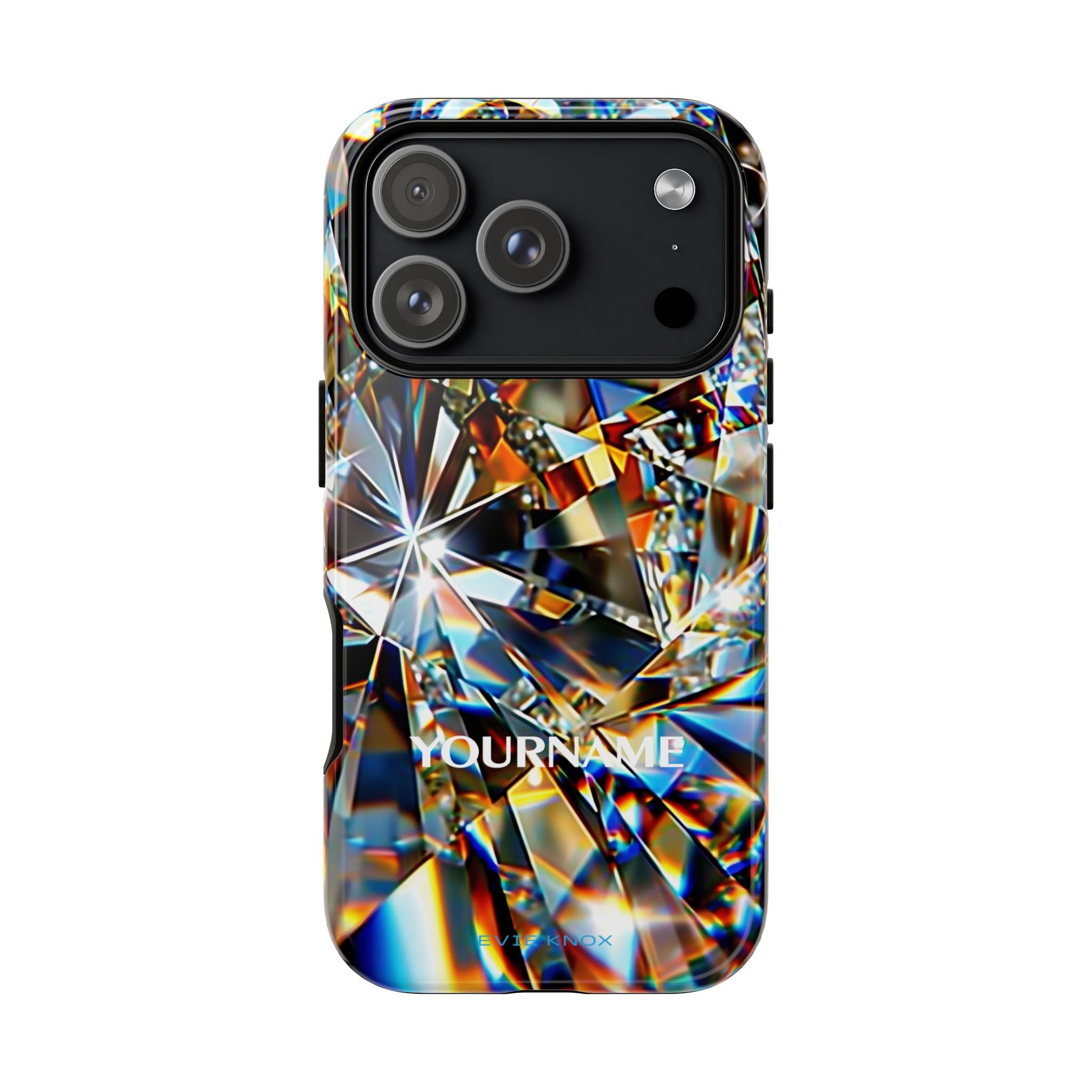 Diamond Facet Tough Case — Prismatic Crystal Print Phone Cover