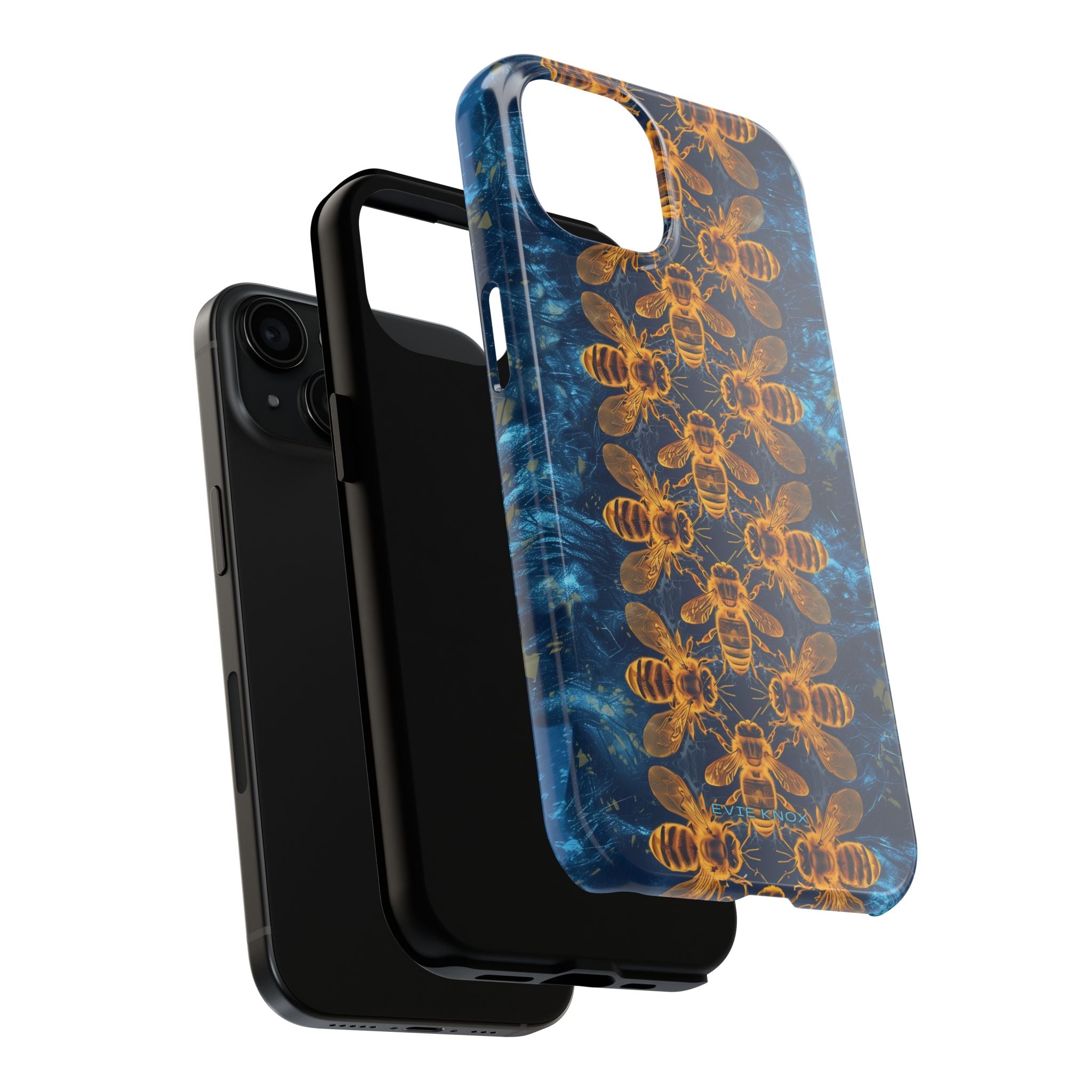Bees On Blue iPhone Case