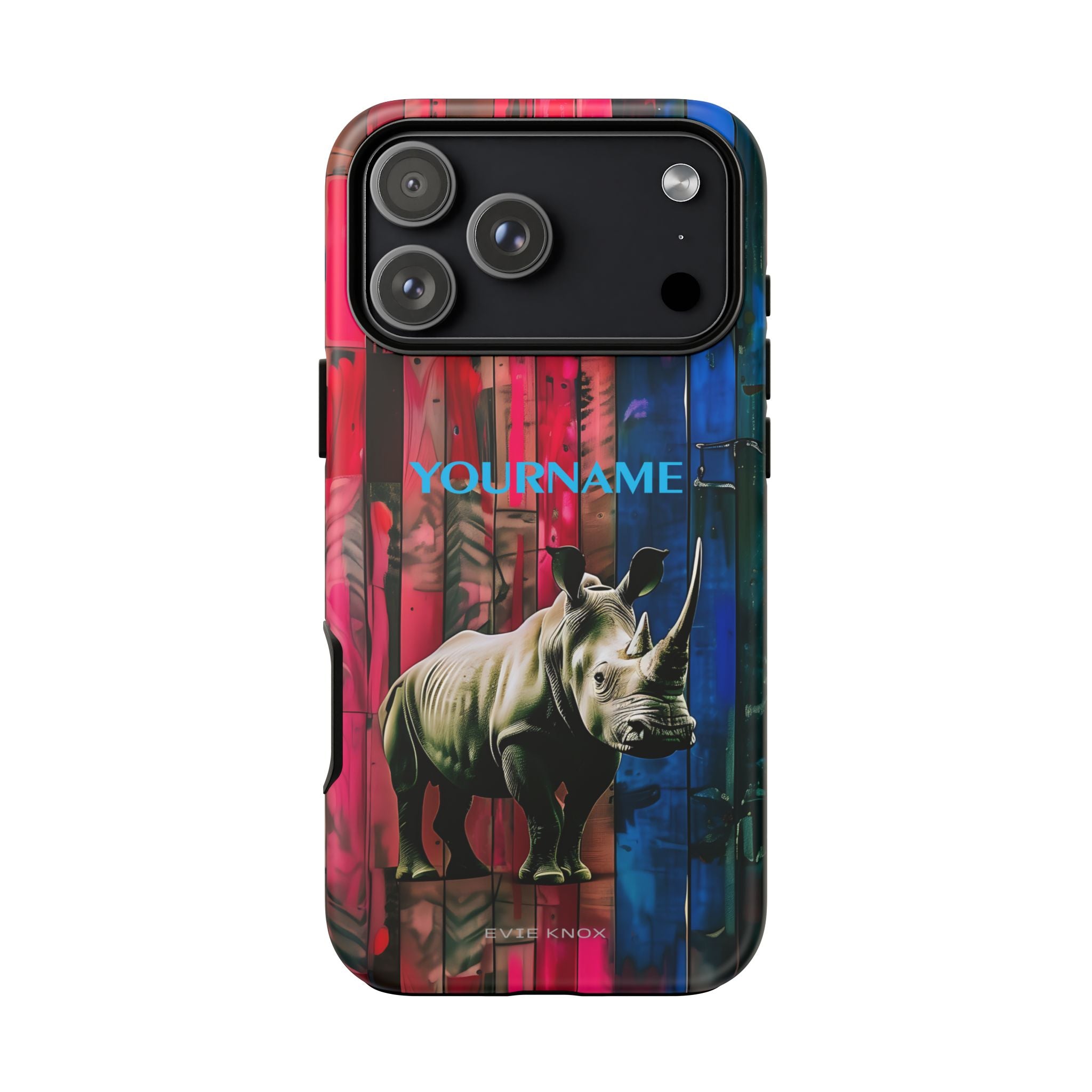 Rhinoceros Graphic Tough Phone Case — Personalized Protective Cover