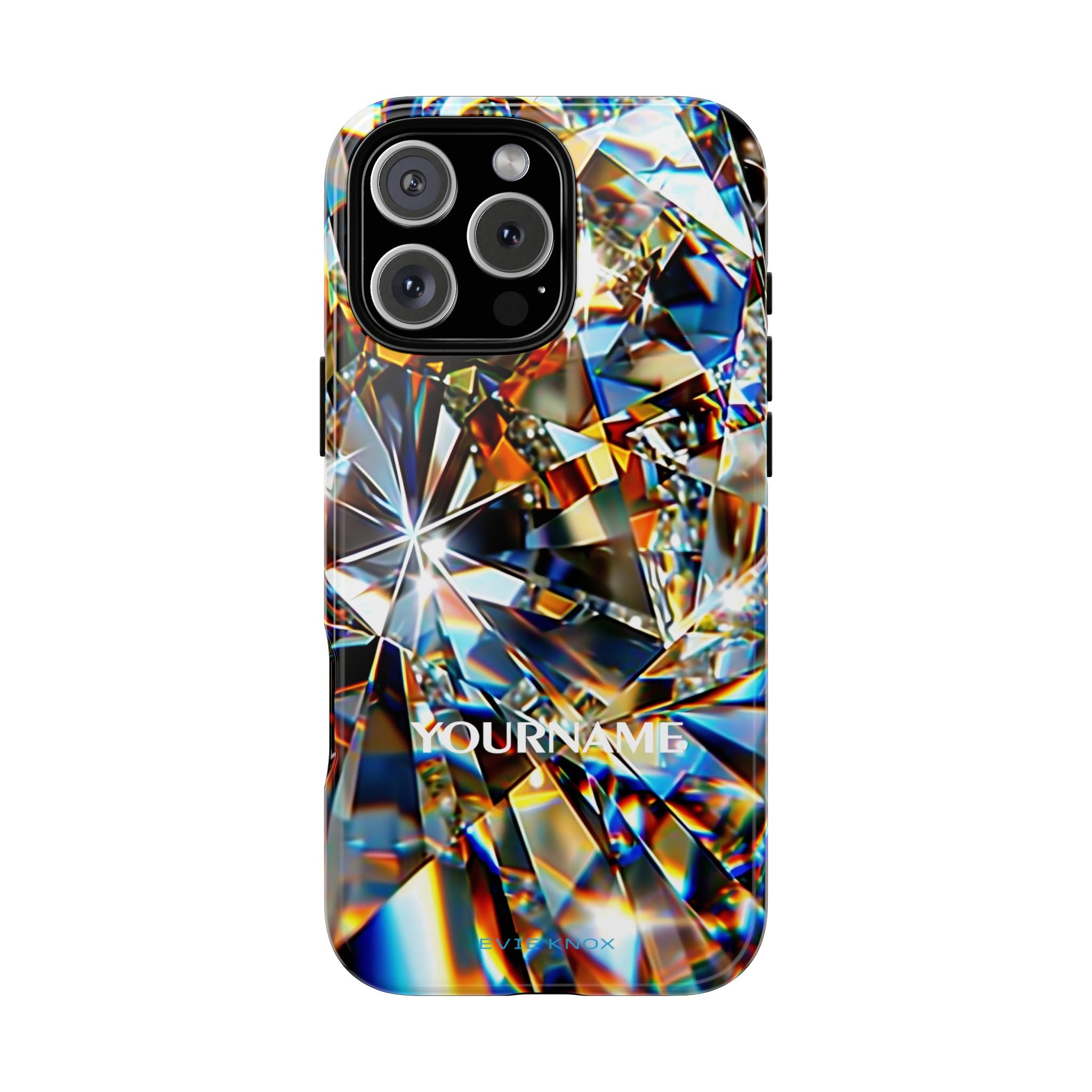 Diamond Facet Tough Case — Prismatic Crystal Print Phone Cover