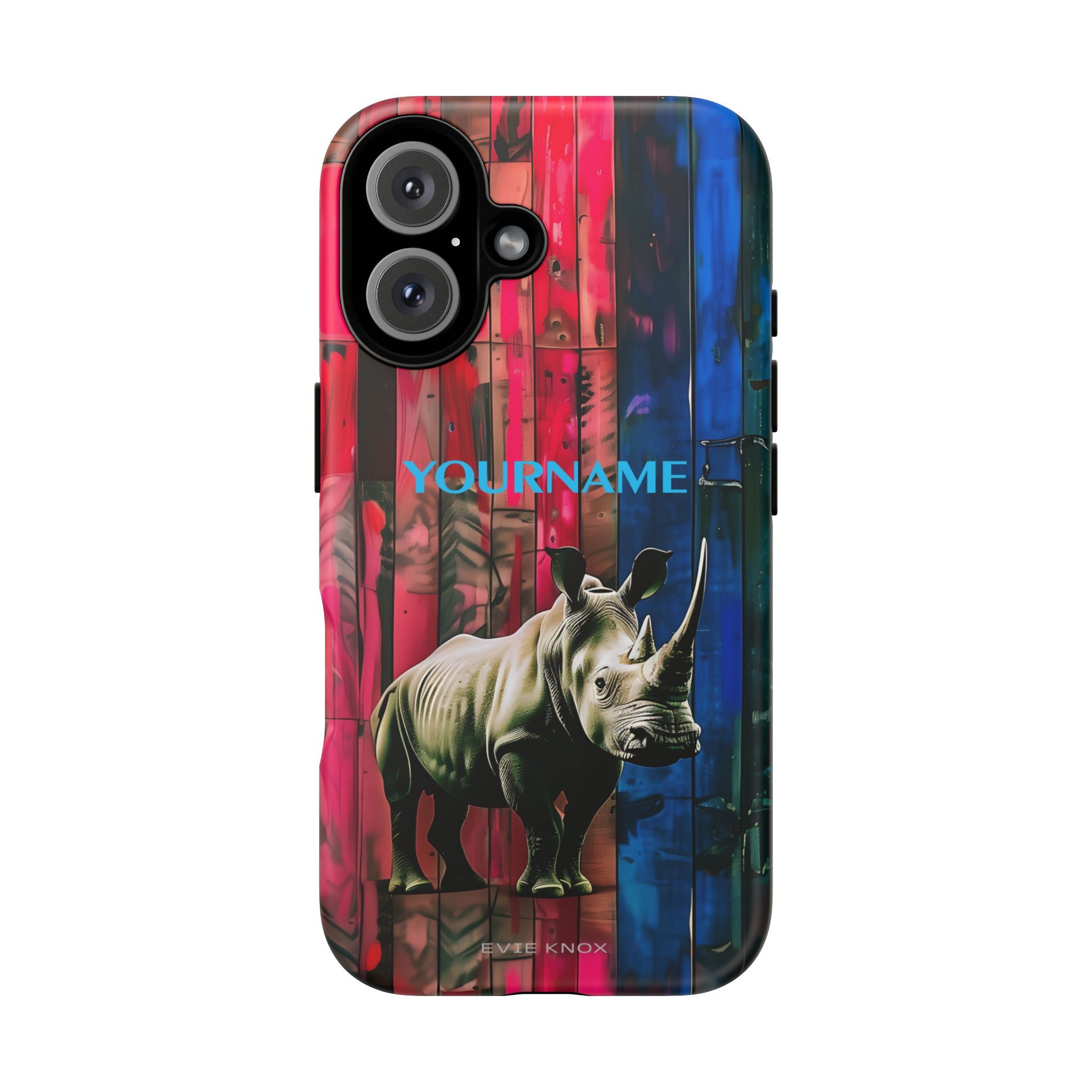 Rhinoceros Graphic Tough Phone Case — Personalized Protective Cover
