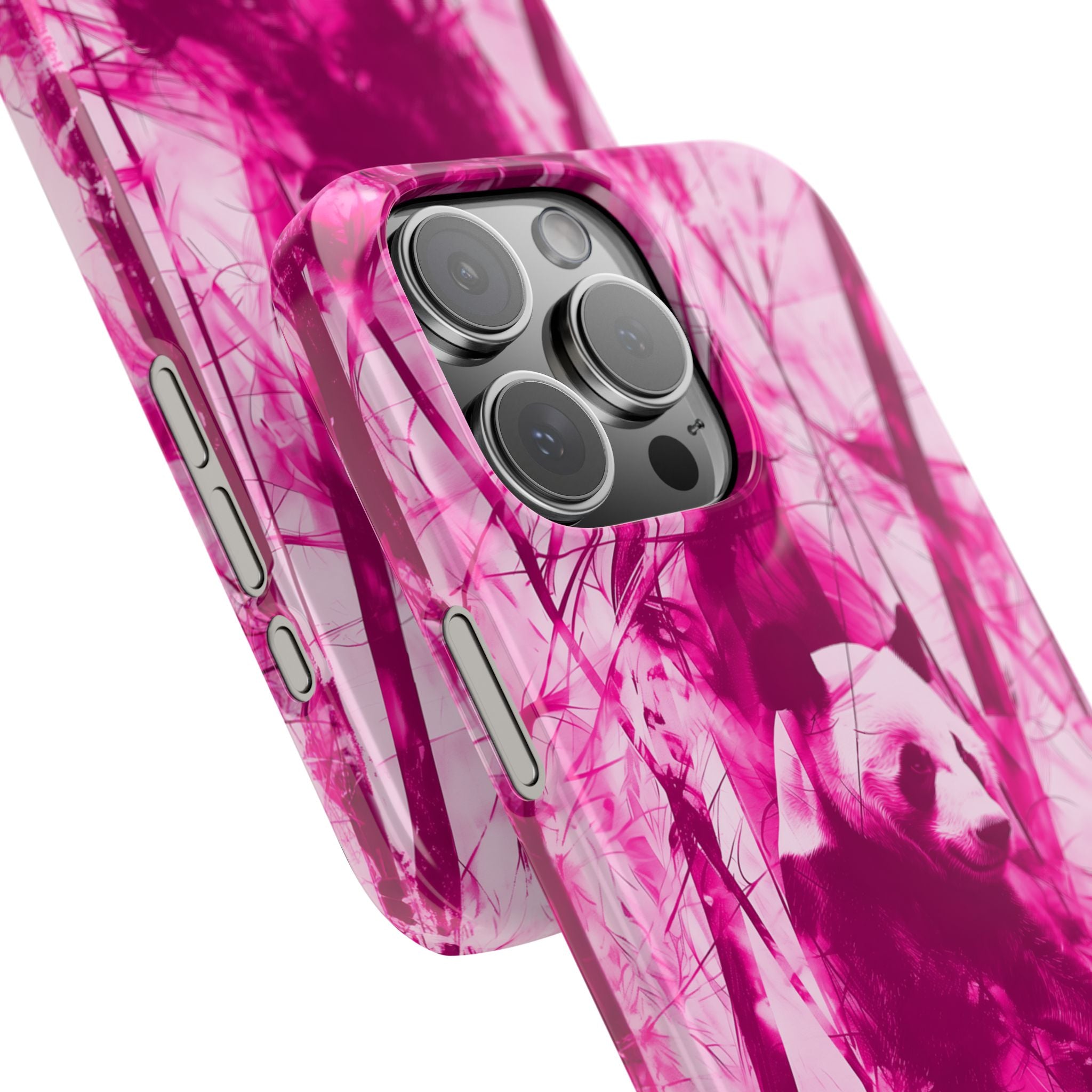 Berry Panda on Bamboo iPhone Case — Abstract Protective Slim Case
