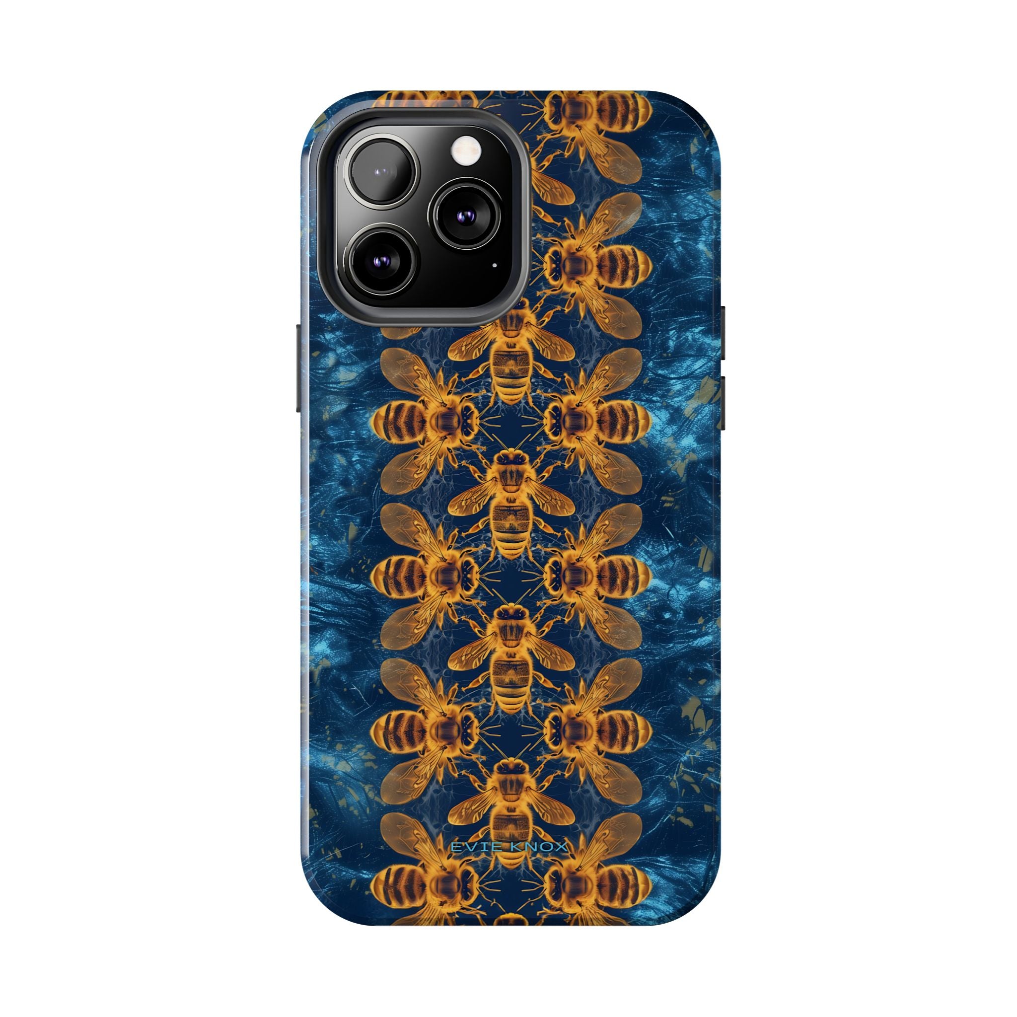 Bees On Blue iPhone Case
