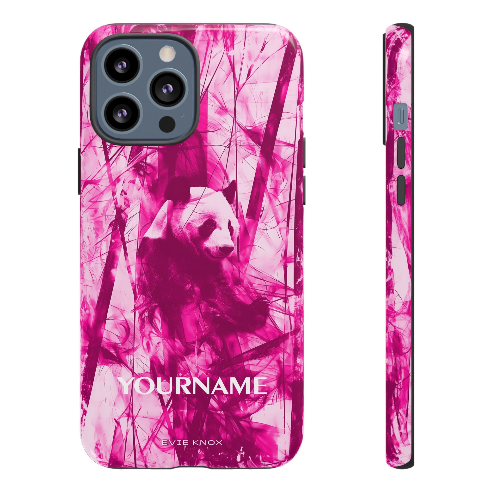 Berry Panda on Bamboo iPhone Case — Abstract Protective Tough Case