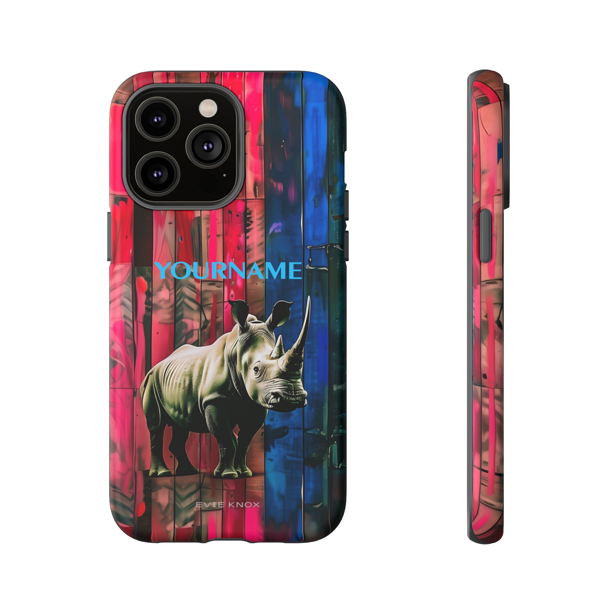 Rhinoceros Graphic Tough Phone Case — Personalized Protective Cover