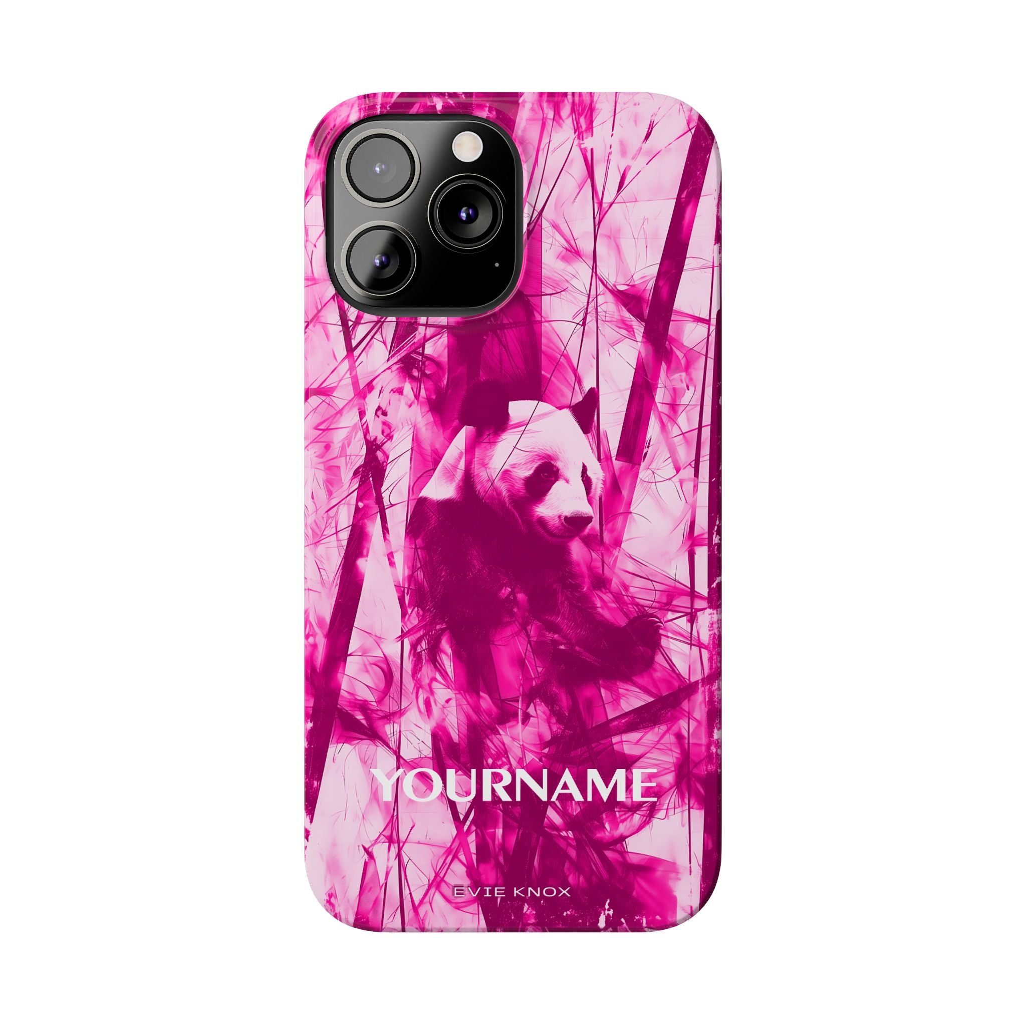 Berry Panda on Bamboo iPhone Case — Abstract Protective Slim Case