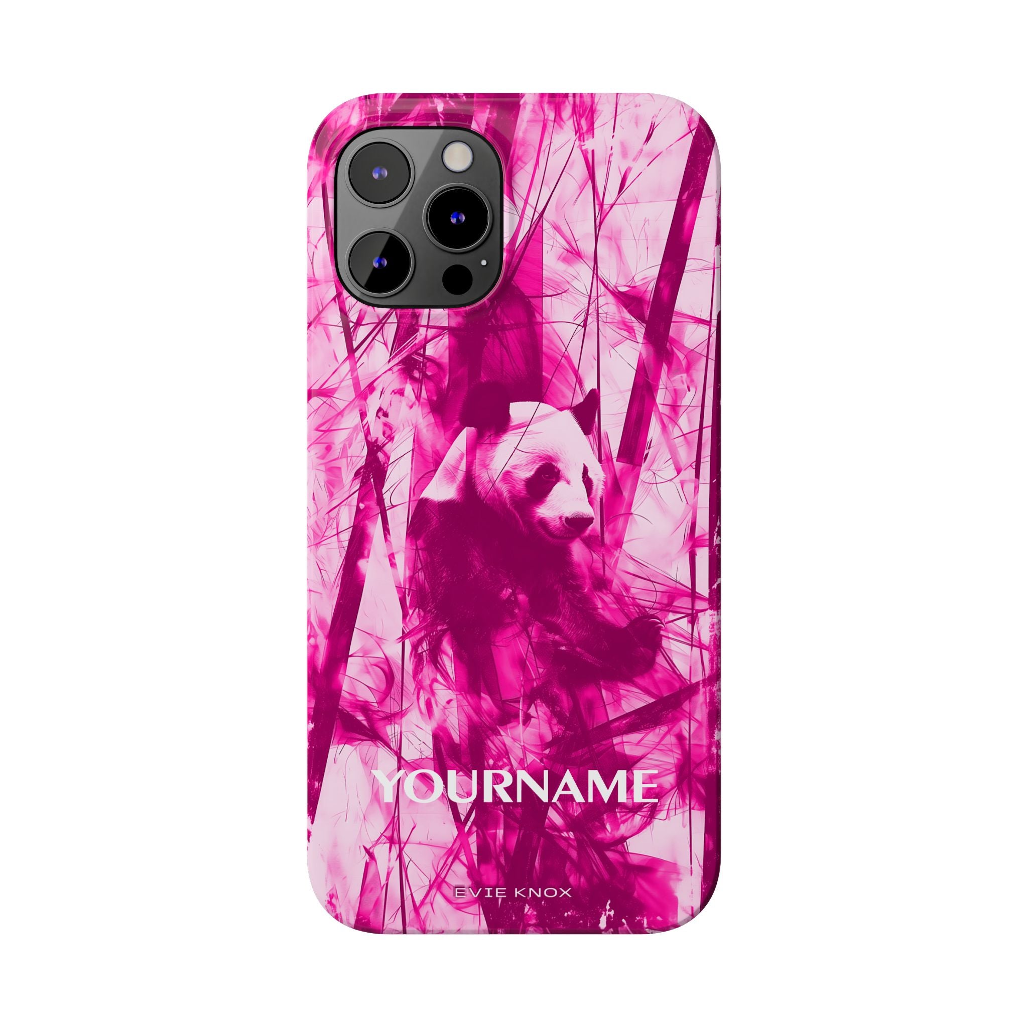 Berry Panda on Bamboo iPhone Case — Abstract Protective Slim Case