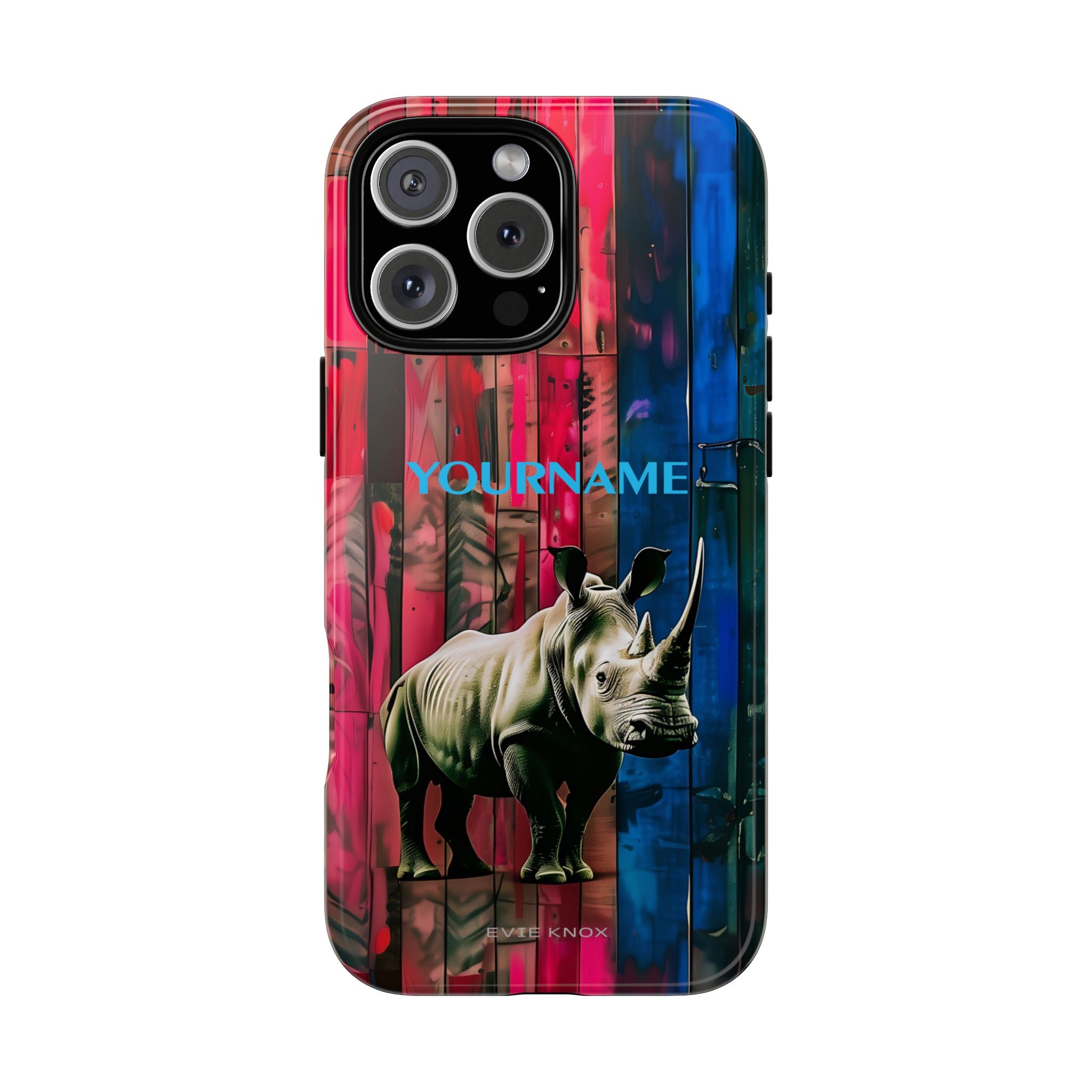 Rhinoceros Graphic Tough Phone Case — Personalized Protective Cover
