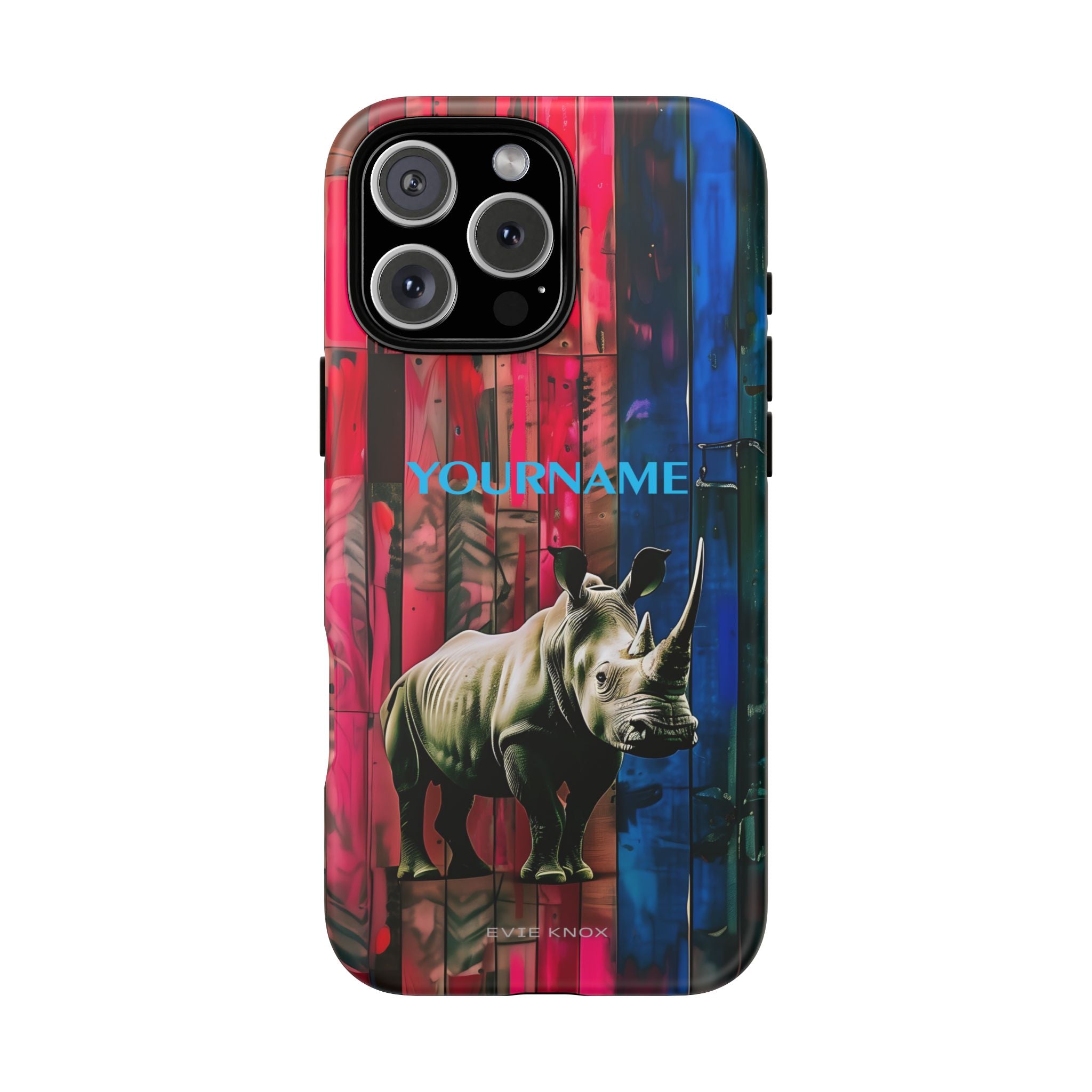 Rhinoceros Graphic Tough Phone Case — Personalized Protective Cover
