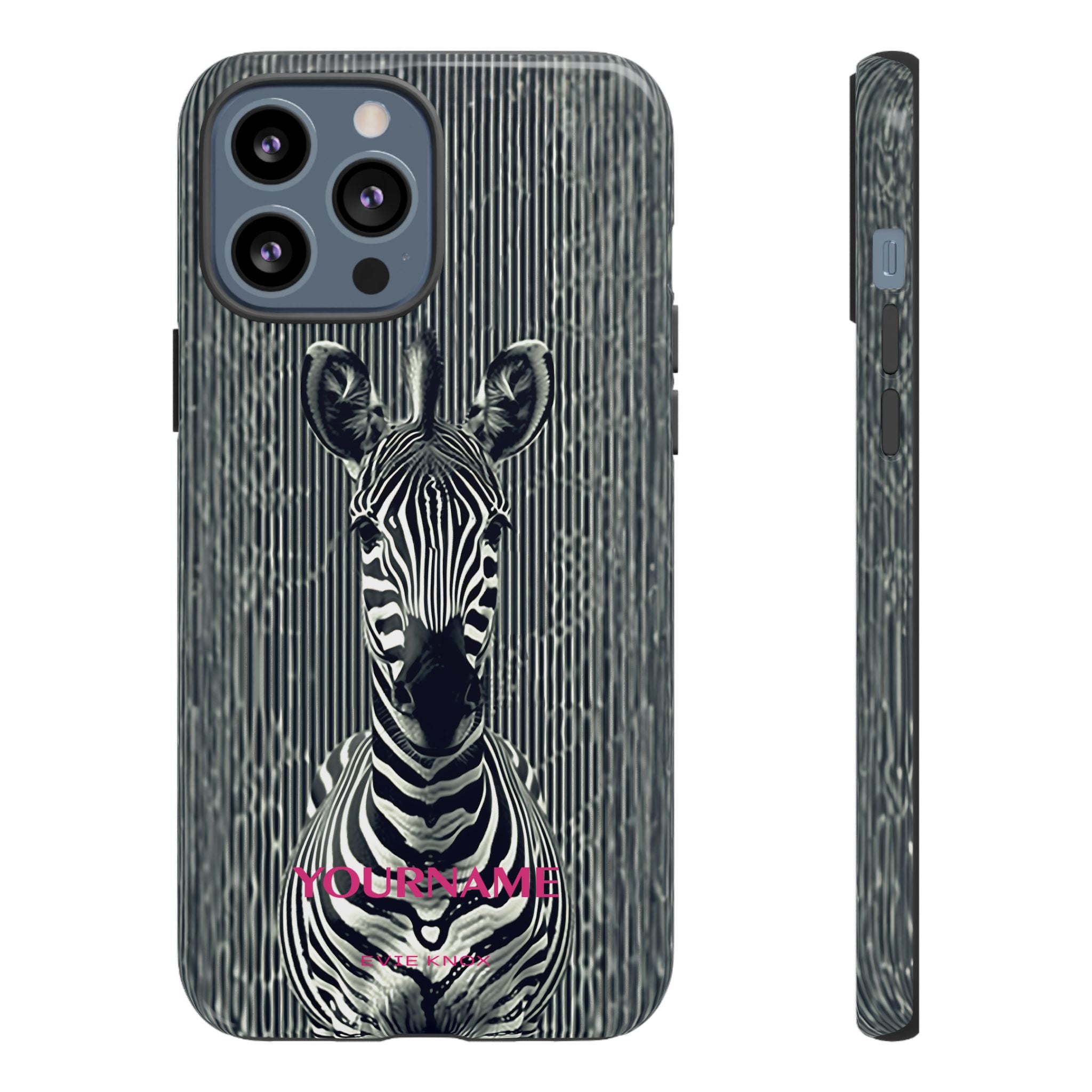 Zebra on Stripes Phone Case - Tough Protective iPhone Cover