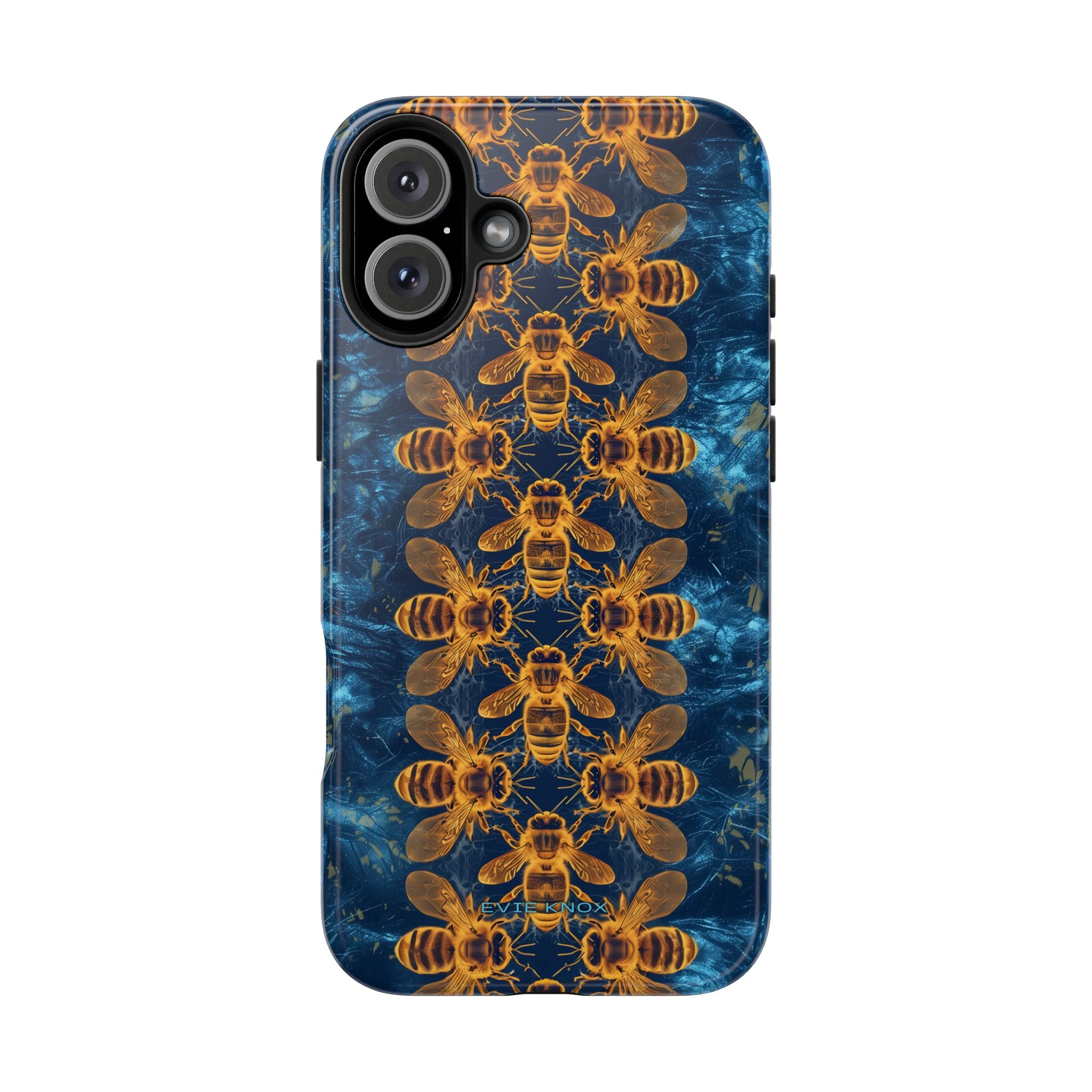 Bees On Blue iPhone Case