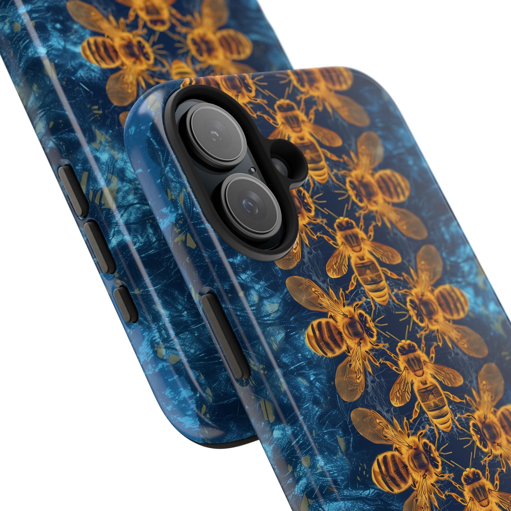 Bees On Blue iPhone Case