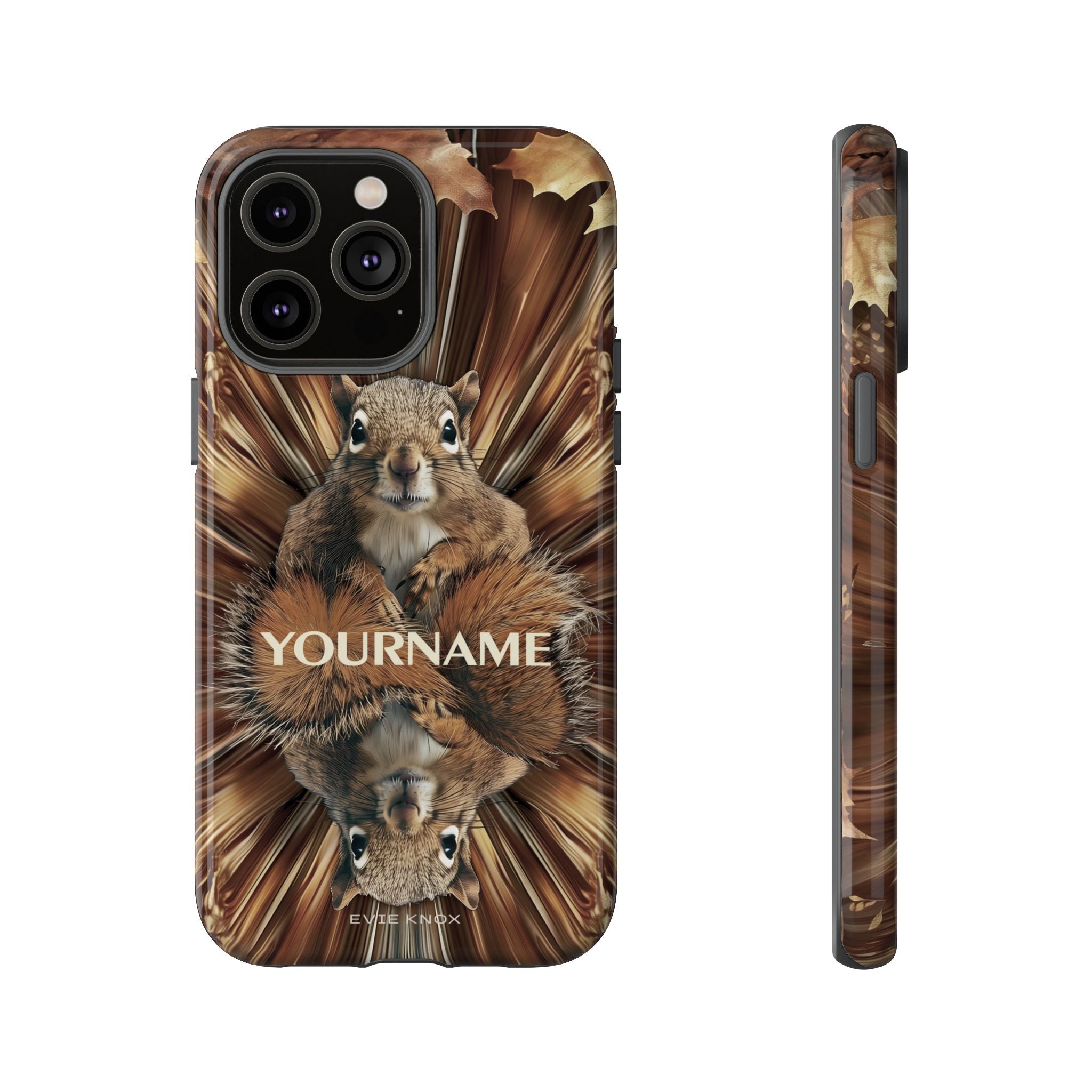 Kaleidoscope Squirrel Tough Phone Case — Cute Woodland Animal iPhone Case
