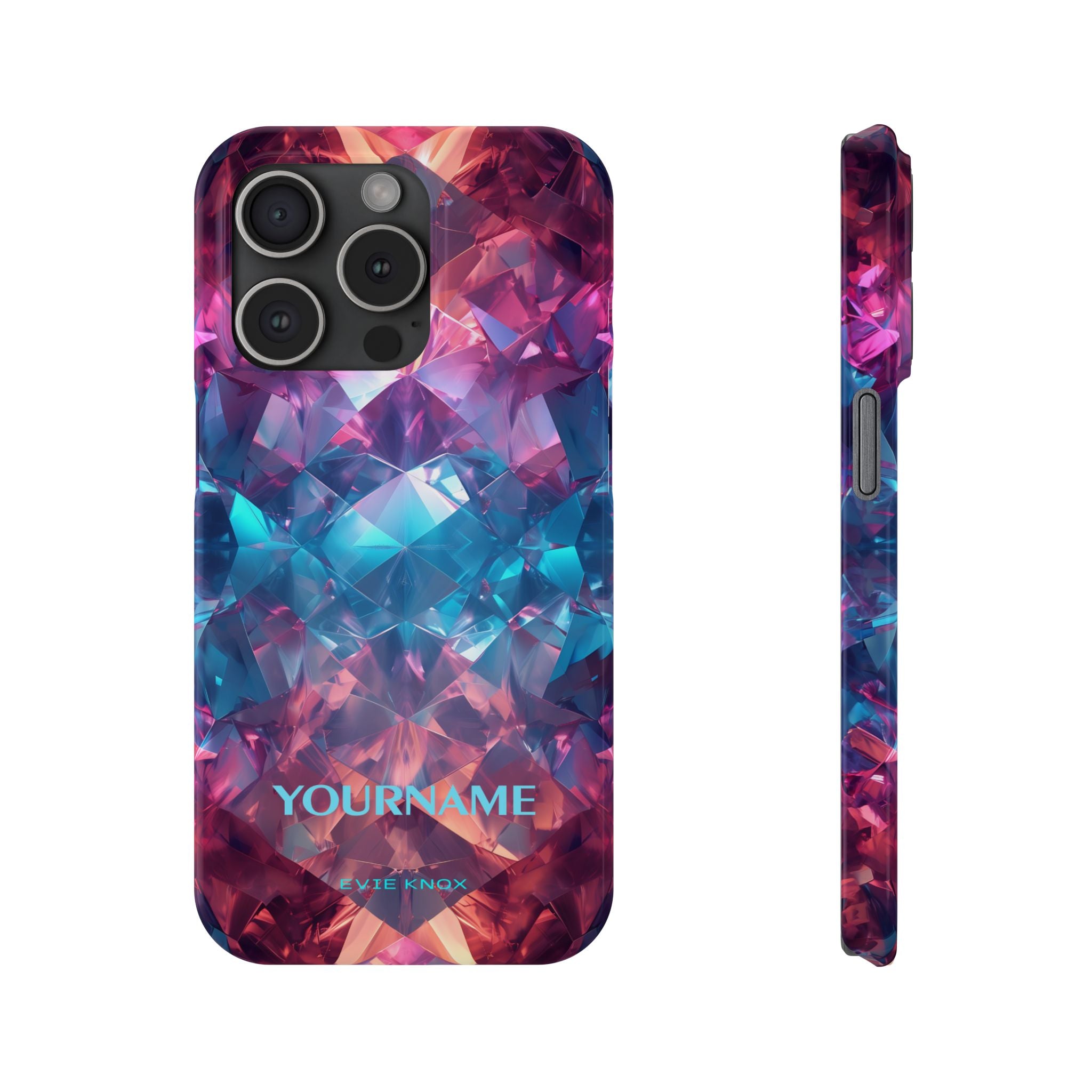 Supernova Gemstone Effect Slim iPhone Case - Customized Phone Case