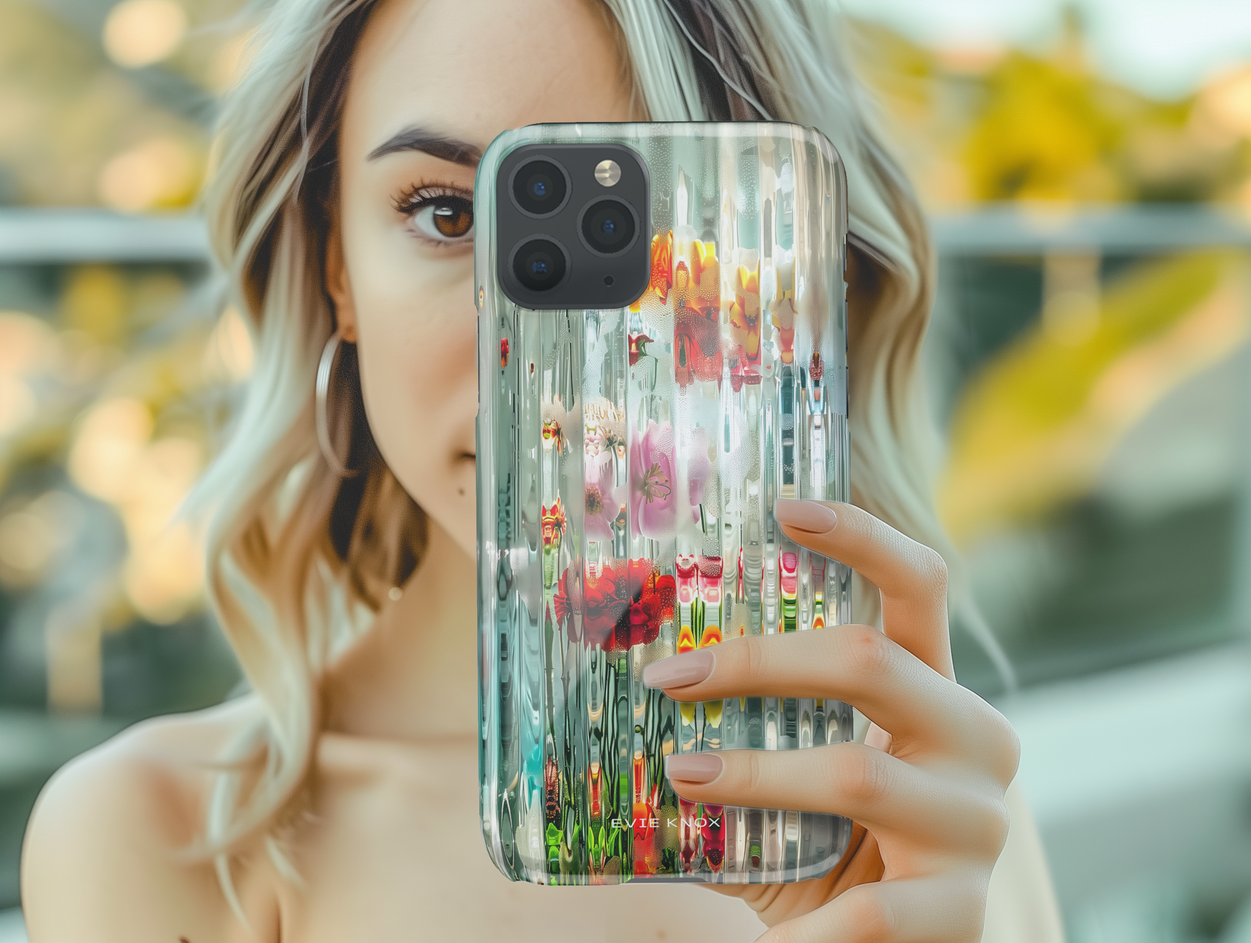 Tropical Floral Distortion iPhone Case