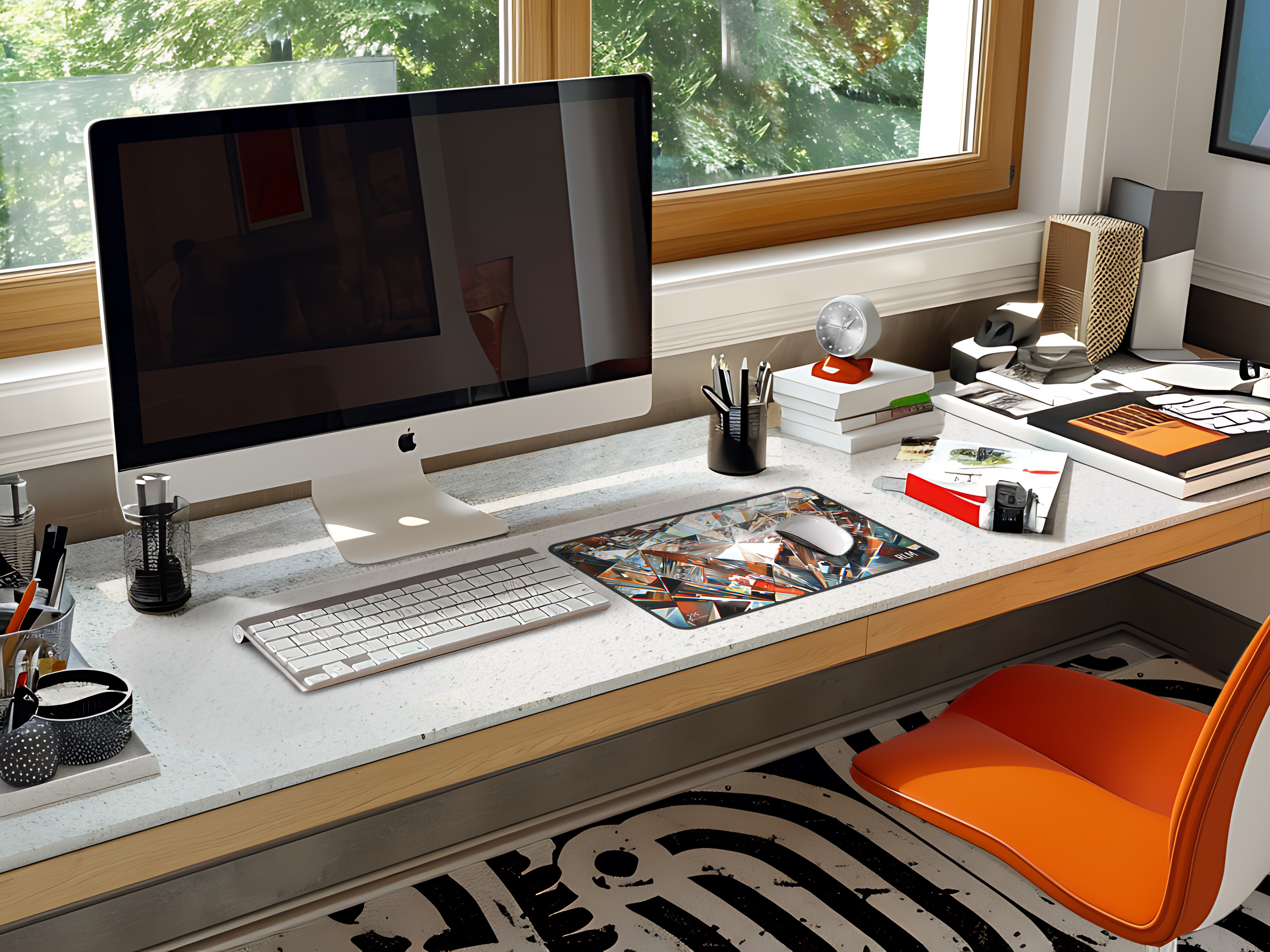 Simply Brilliant - Abstract Diamond Reflections Desk Mat