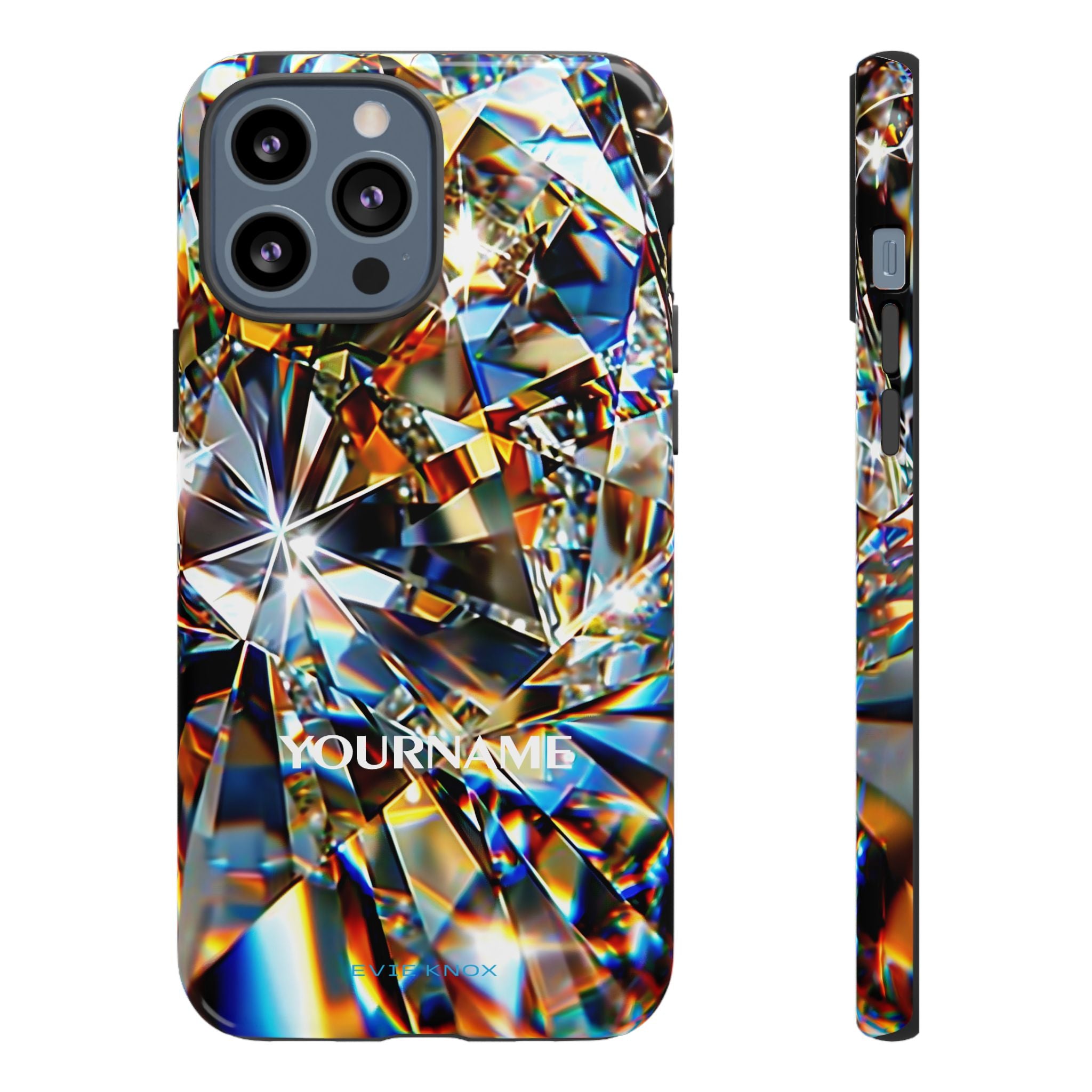 Diamond Facet Tough Case — Prismatic Crystal Print Phone Cover