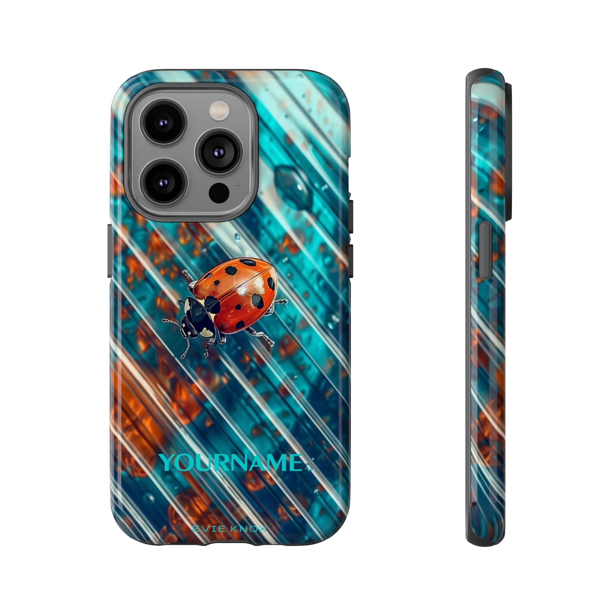 Little Lady Ladybug on Blue Protective Tough Case