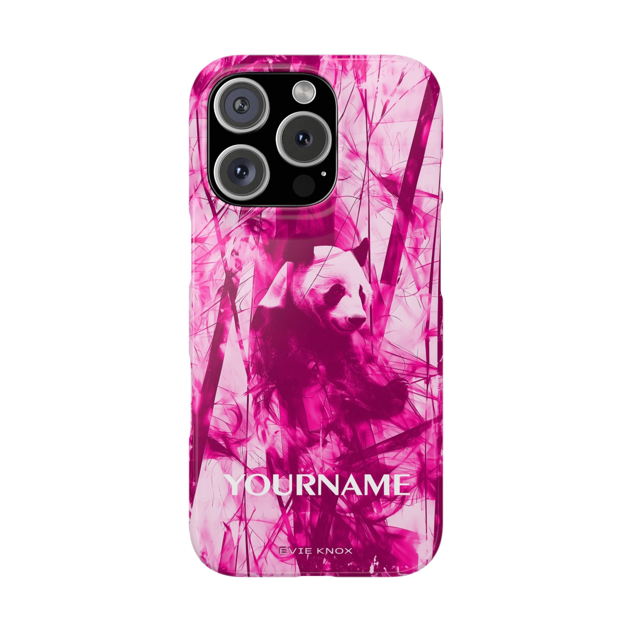 Berry Panda on Bamboo iPhone Case — Abstract Protective Slim Case