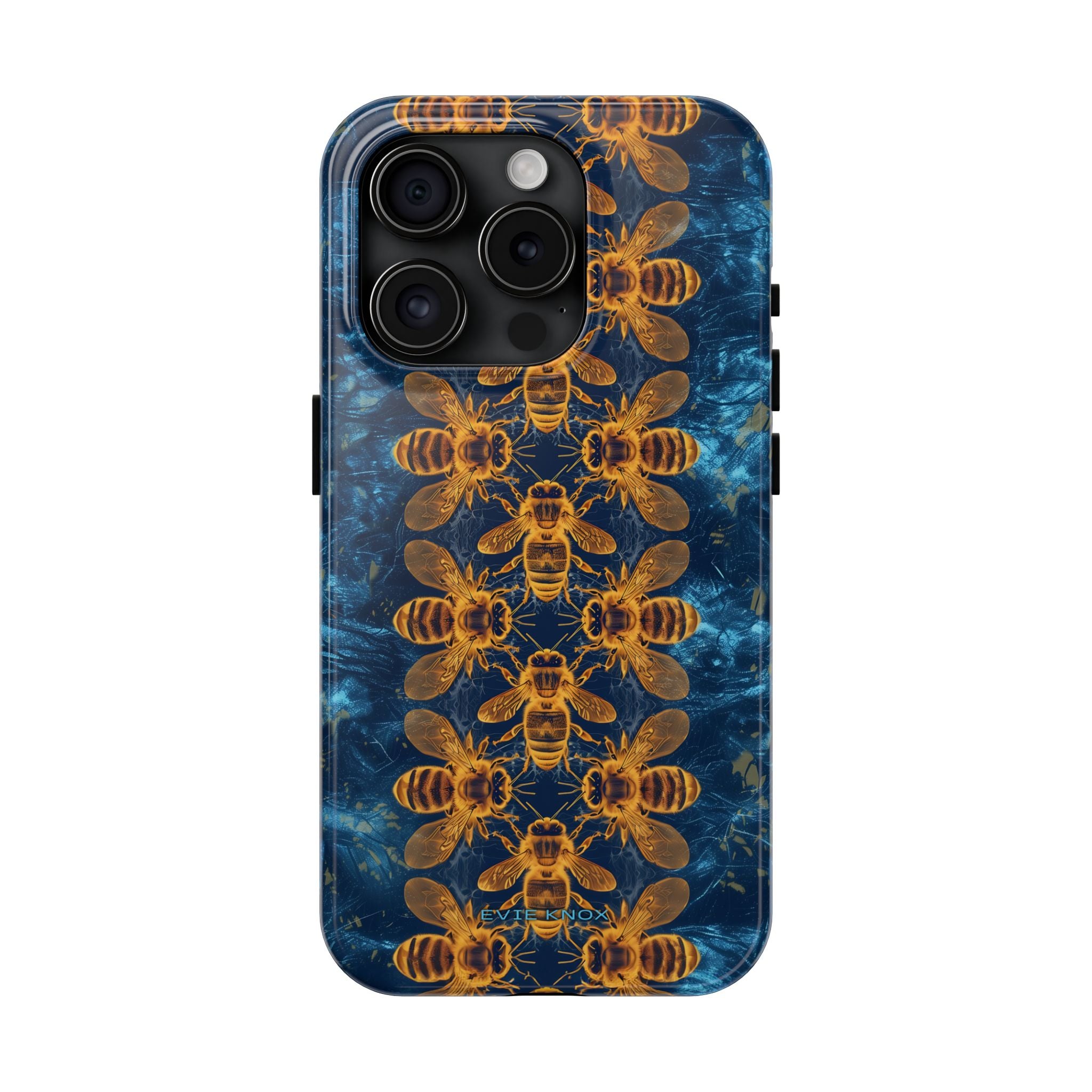 Bees On Blue iPhone Case