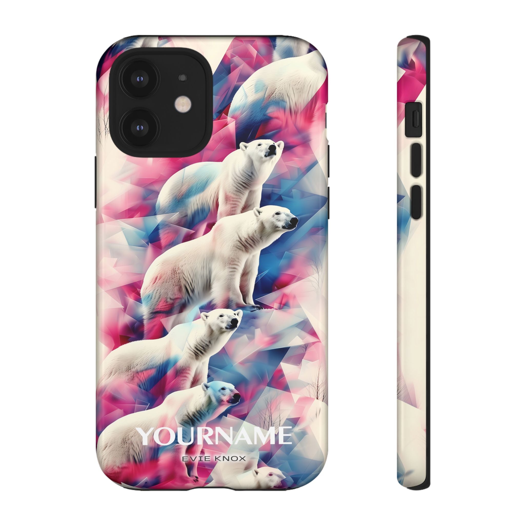 Polar Bear Prism Phone Case — Personalized Tough Case